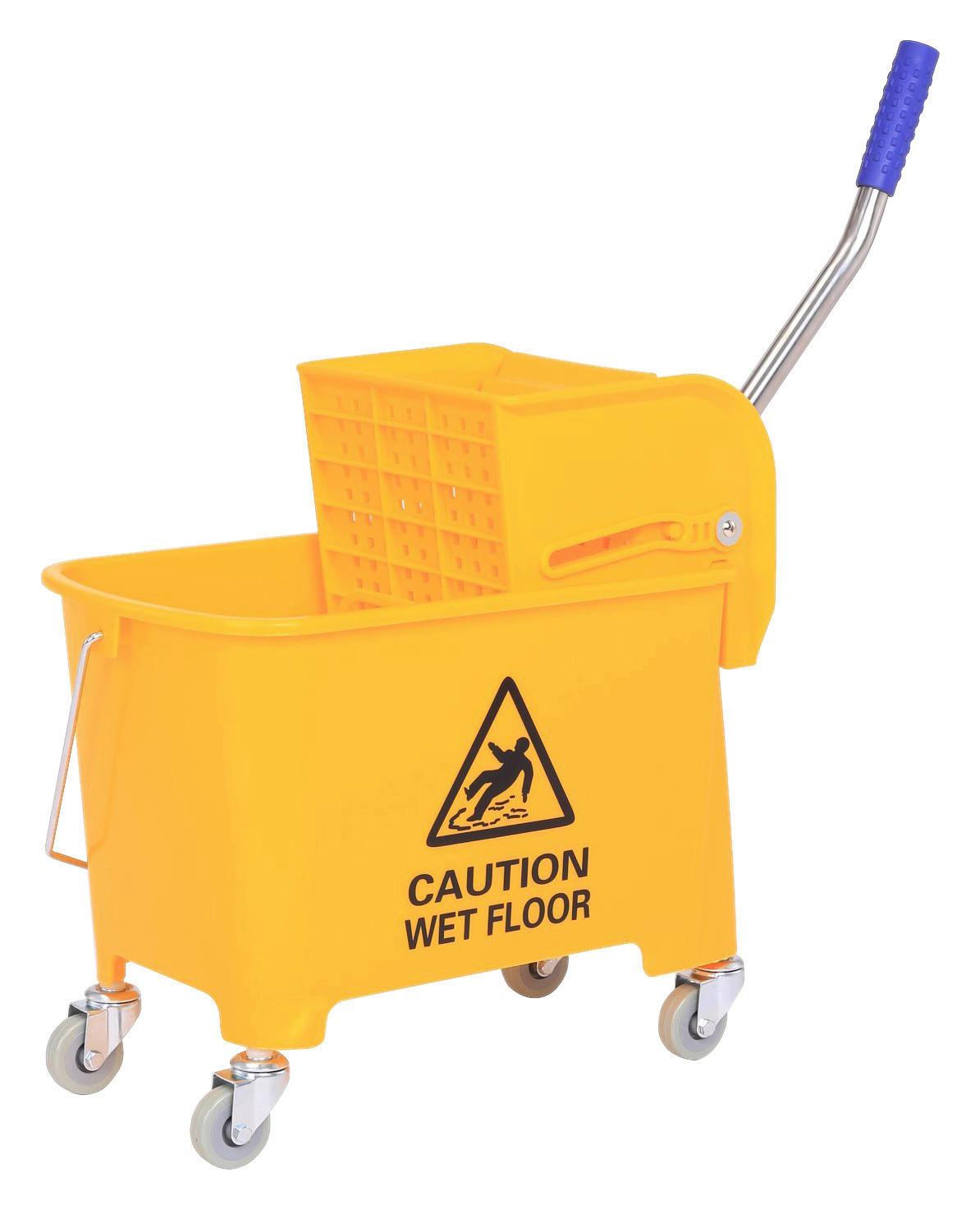 HOMCOM Putzwagen gelb Kunststoff B/H/T: ca. 63x67x27 cm Putzwagen - gelb (63,00/67,00/27,00cm) - HOMCOM