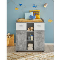 Wickelkommode Matino Beton weiß B/H/T: ca. 89x101x78 cm Matino - Beton/weiß (89,00/101,00/78,00cm)