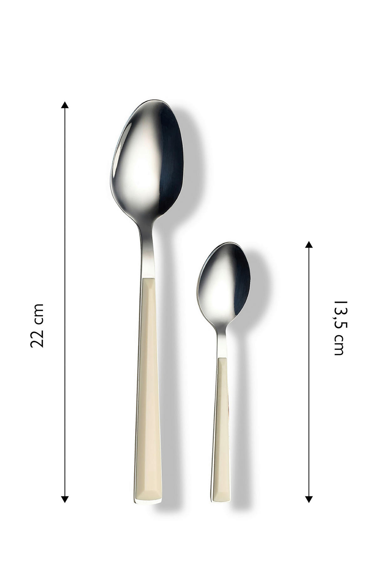 ECHTWERK Besteckset Basic creme Edelstahl 16 tlg. Basic - creme (25,50/24,00/5,50cm) - ECHTWERK