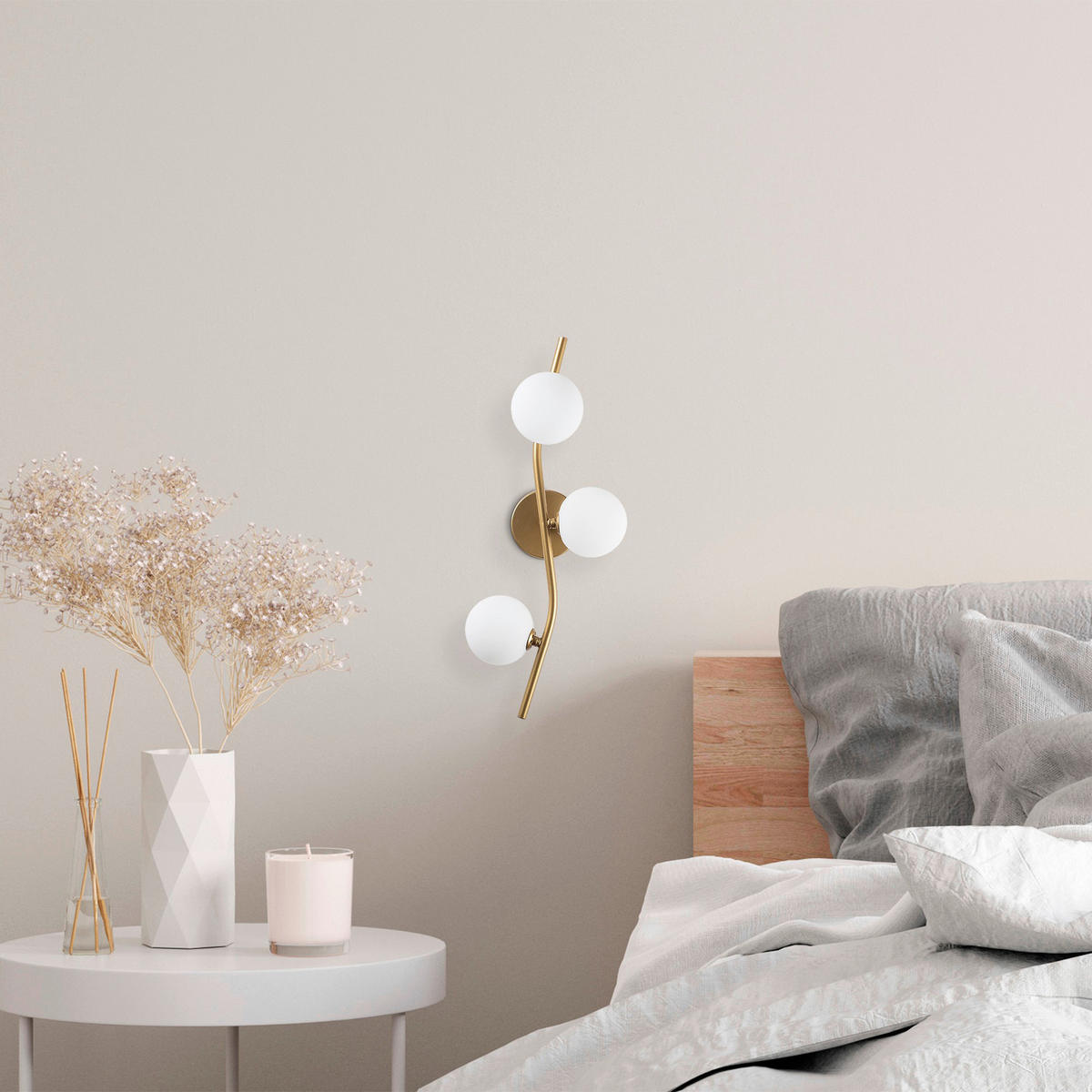 Opviq Wandleuchte Glas Metall B/H/L: ca. 19x55x23 cm G9 3 Brennstellen Antique - (23,00/19,00/55,00cm) - Opviq