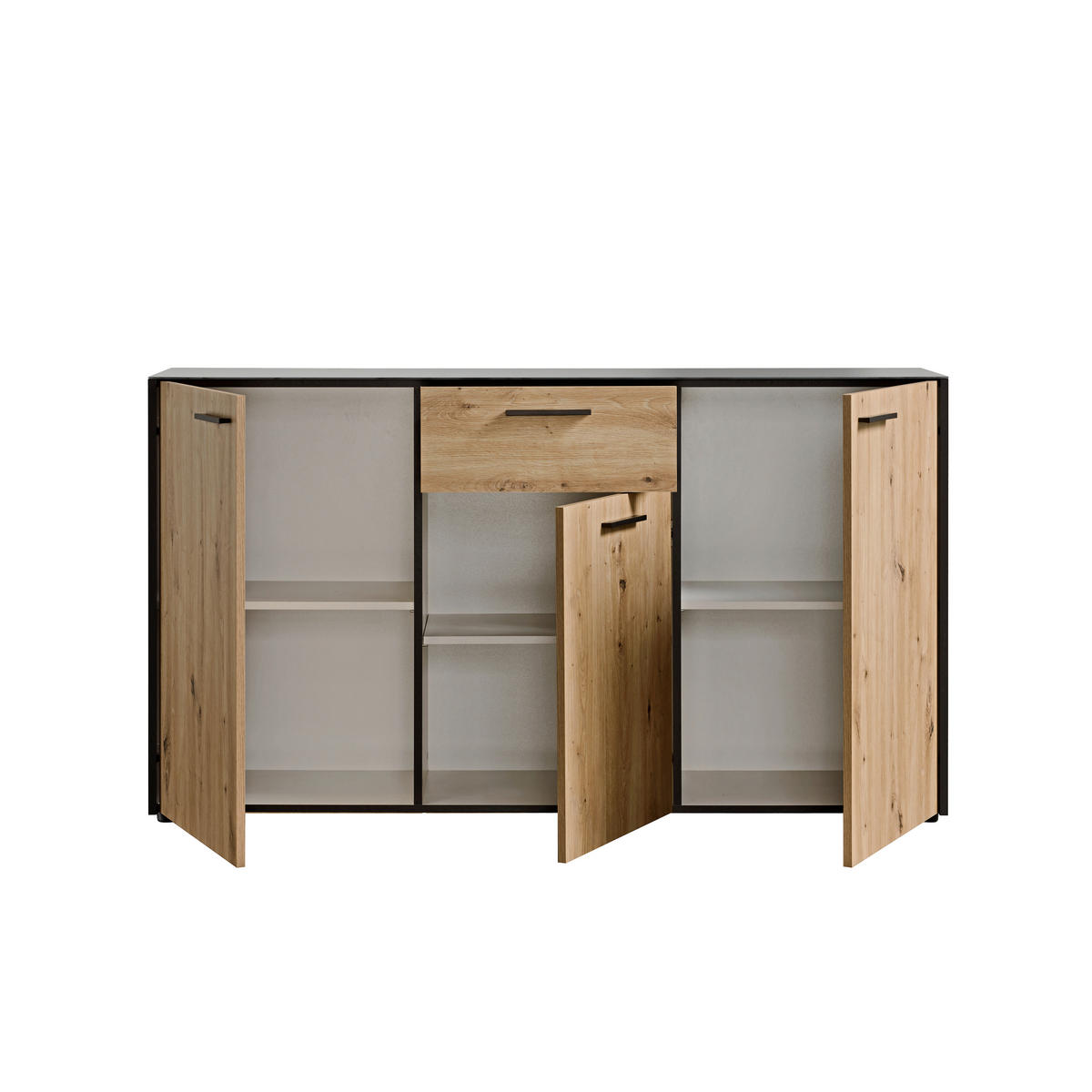 Kommode Panama B/H/T: ca. 145x83x34 cm Panama - Eiche/anthrazit (145,00/83,00/34,00cm)