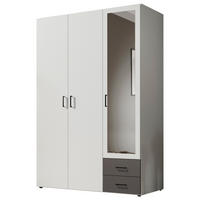Kleiderschrank Base 3 weiß B/H/T: ca. 121x176x51 cm Base 3 - weiß/Graphit (121,00/176,00/51,00cm)