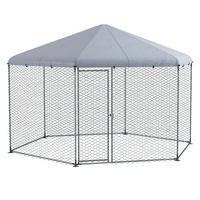 PawHut Hühnerstall silber Polyester B/H/L: ca. 346x263x400 cm Hühnerstall - silber (400,00/346,00/263,00cm) - PawHut