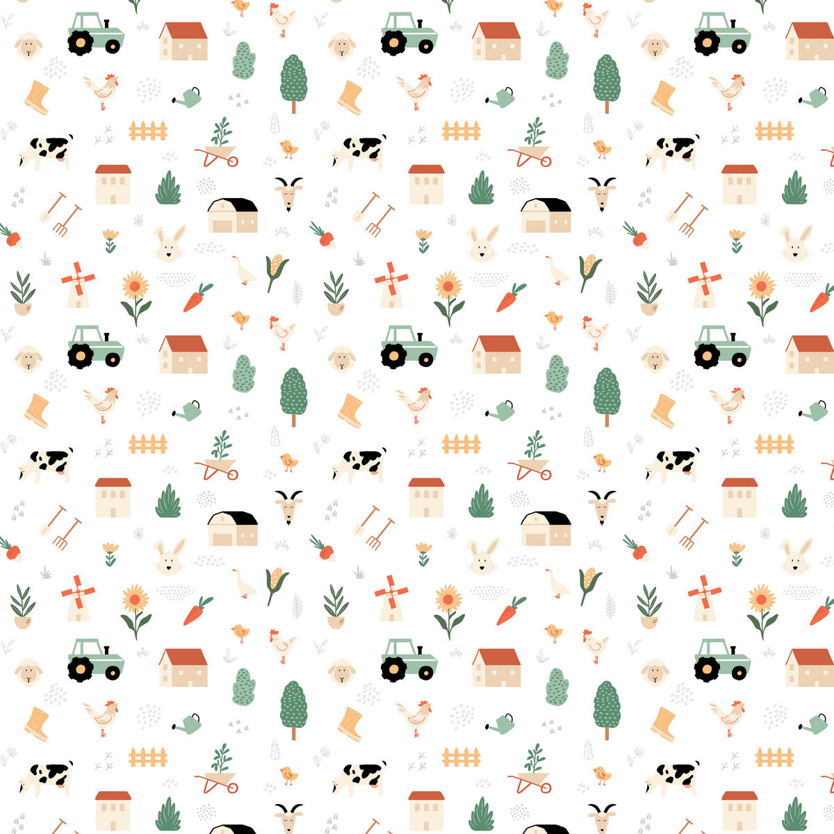 UGEPA Vliestapete Bauernhof bunt B/L: ca. 53x1005 cm Vliestapete_M51507 - bunt (53,00/1005,00cm) - UGEPA