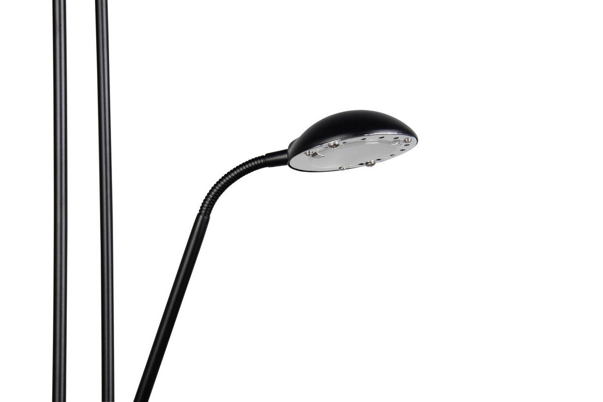 Reality LED-Stehleuchte Spock R42292132 schwarz Metall Glas H/D: ca. 180x25 cm 2 Brennstellen Spock - schwarz (25,00/180,00cm) - Reality