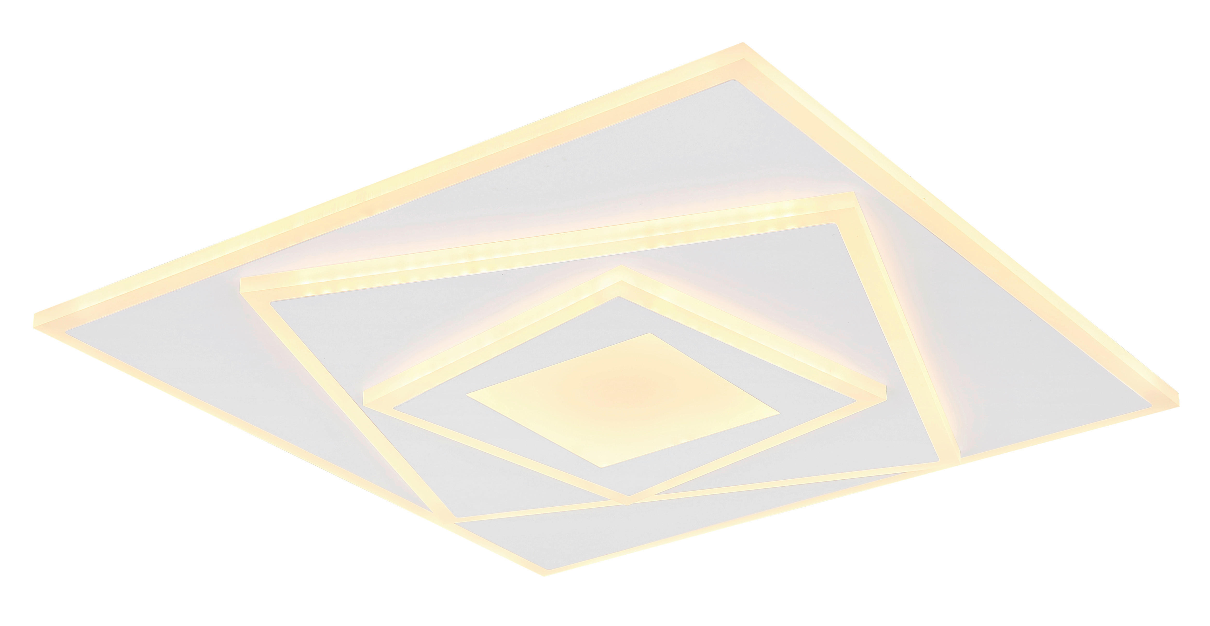 GLOBO LED-Deckenleuchte weiß Metall B/H/T: ca. 40x5,4x40 cm HORNI - weiß (40,00/5,40/40,00cm) - GLOBO