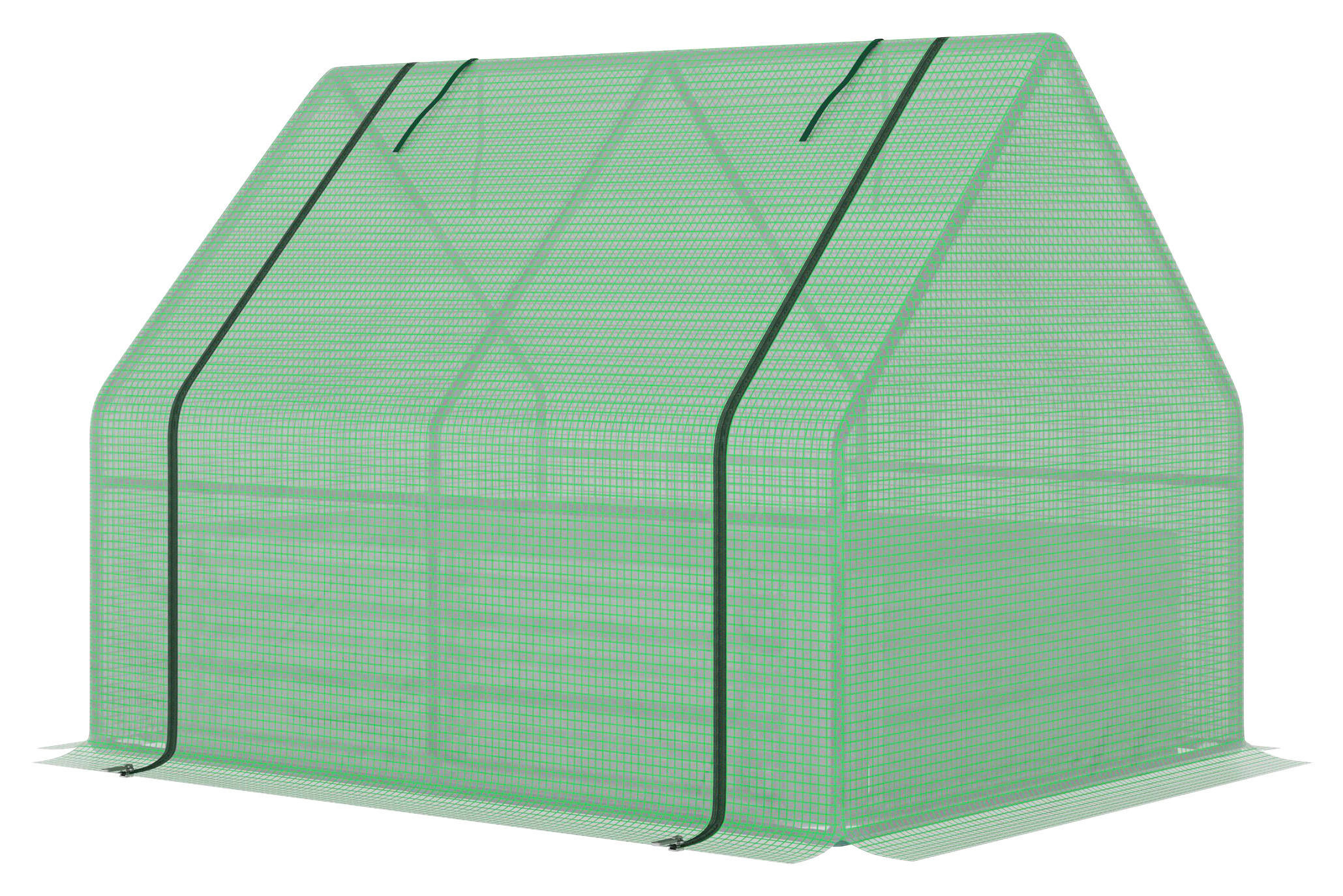 Outsunny Tür zum Aufrollen B/H/L: ca. 95x92x127 cm Foliengewächshaus 845-520SR - grün (127,00/95,00/92,00cm) - Outsunny