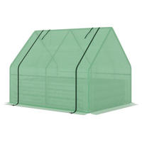 Outsunny Tür zum Aufrollen B/H/L: ca. 95x92x127 cm Foliengewächshaus 845-520SR - grün (127,00/95,00/92,00cm) - Outsunny