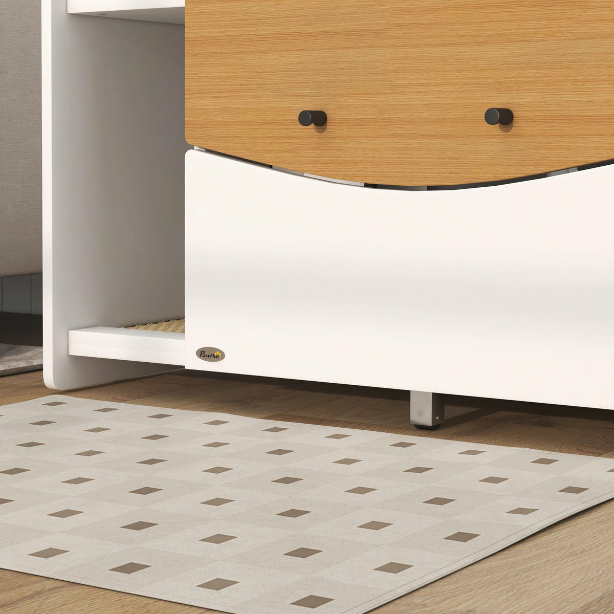 PawHut Schrank-Katzentoilette Eiche Spanplatte B/H/L: ca. 50x51x78 cm Schrank-Katzentoilette - Eiche (78,00/50,00/51,00cm) - PawHut