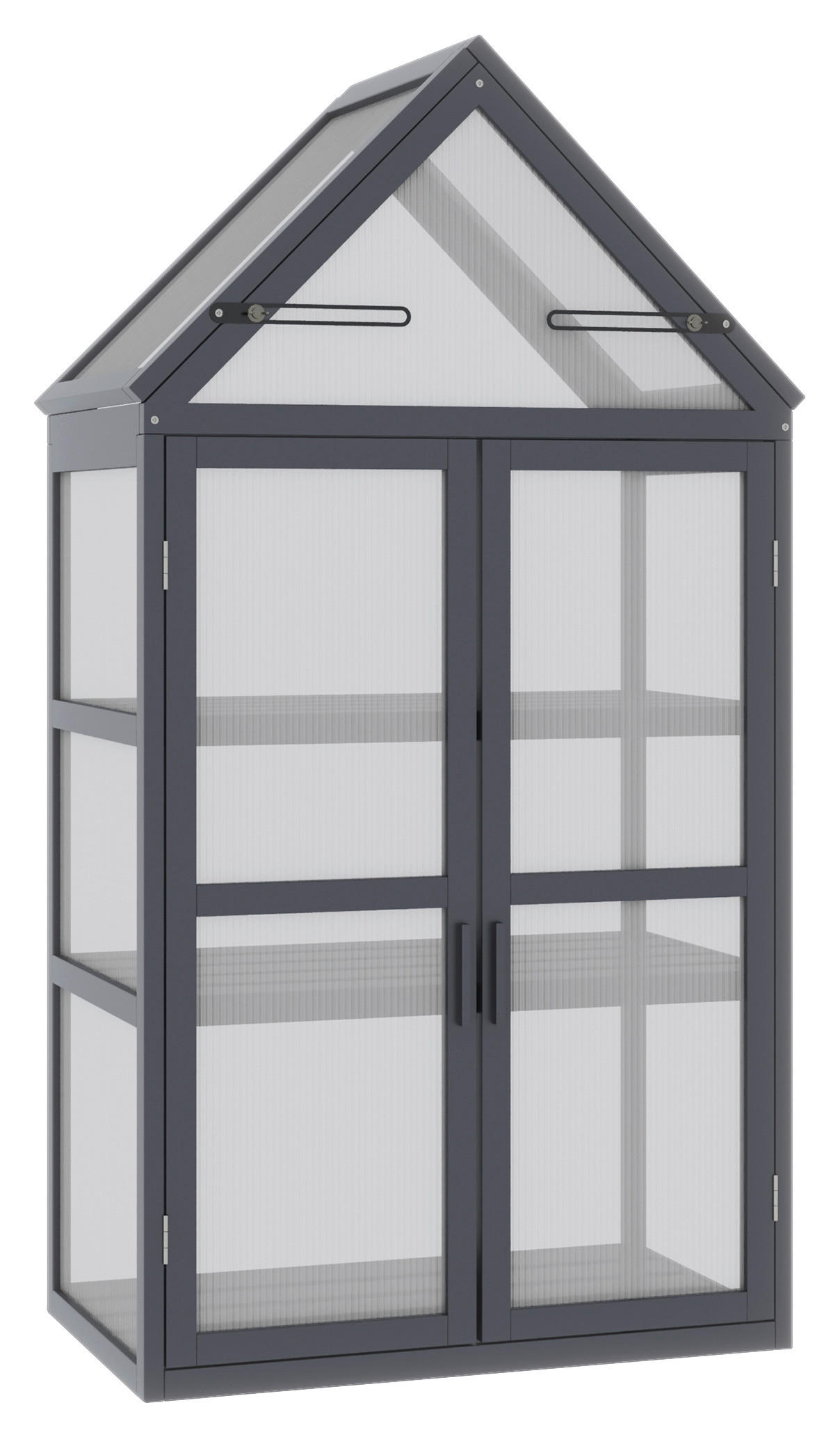 Outsunny Gewächshaus B/H/L: ca. 42x132x70,5 cm Gewächshaus - grau (70,50/42,00/132,00cm) - Outsunny