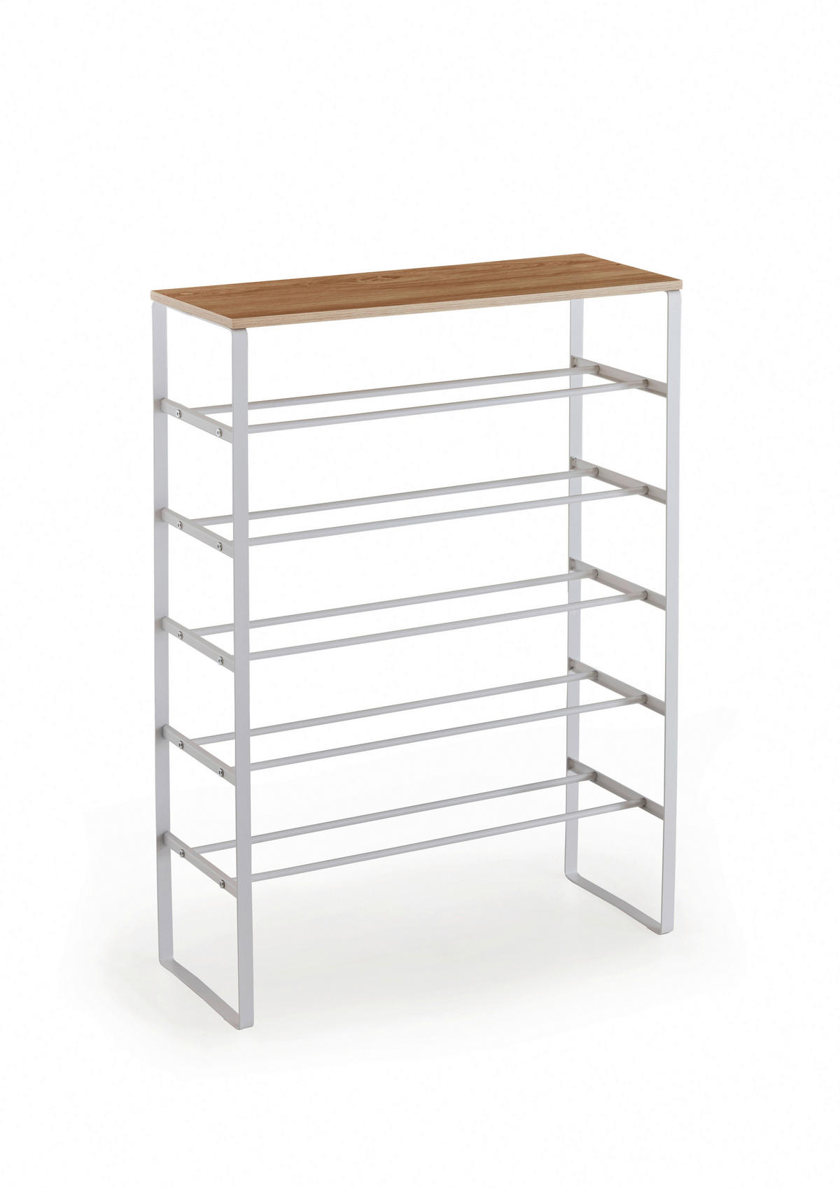 Schuhregal weiß Eiche Artisan Nachbildung B/H/T: ca. 66x90x25 cm KLEINMÖBEL Schuhregal - Eiche/weiß (66,00/90,00/25,00cm) - xonox.home