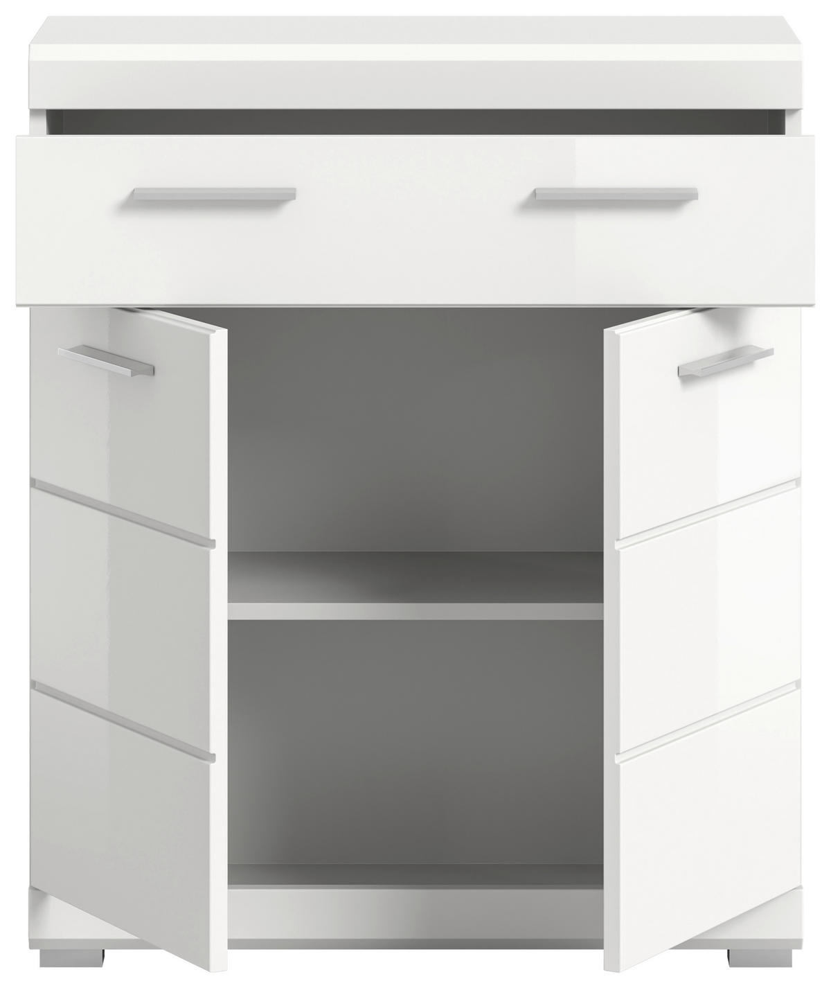 Schrank Scout weiß weiß Hochglanz B/H/T: ca. 74x88x31 cm Scout - weiß (74,00/88,00/31,00cm) - xonox.home