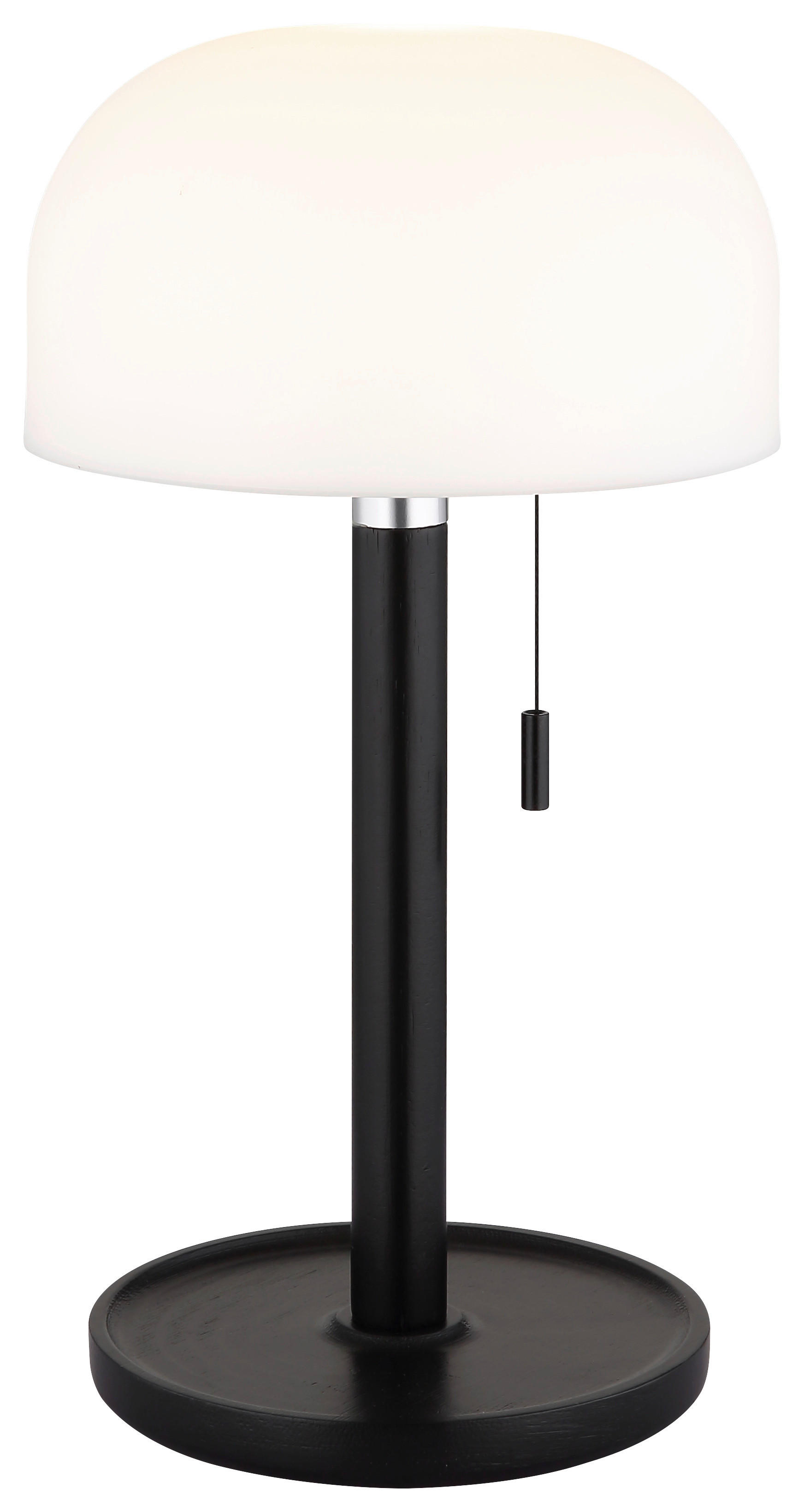 GLOBO LED-Tischleuchte NORMAN 21016S Opal weiß mattschwarz Bambus Kunststoff H/D: ca. 28x15 cm 1 Brennstellen NORMAN - weiß/Opal (15,00/28,00cm) - GLOBO