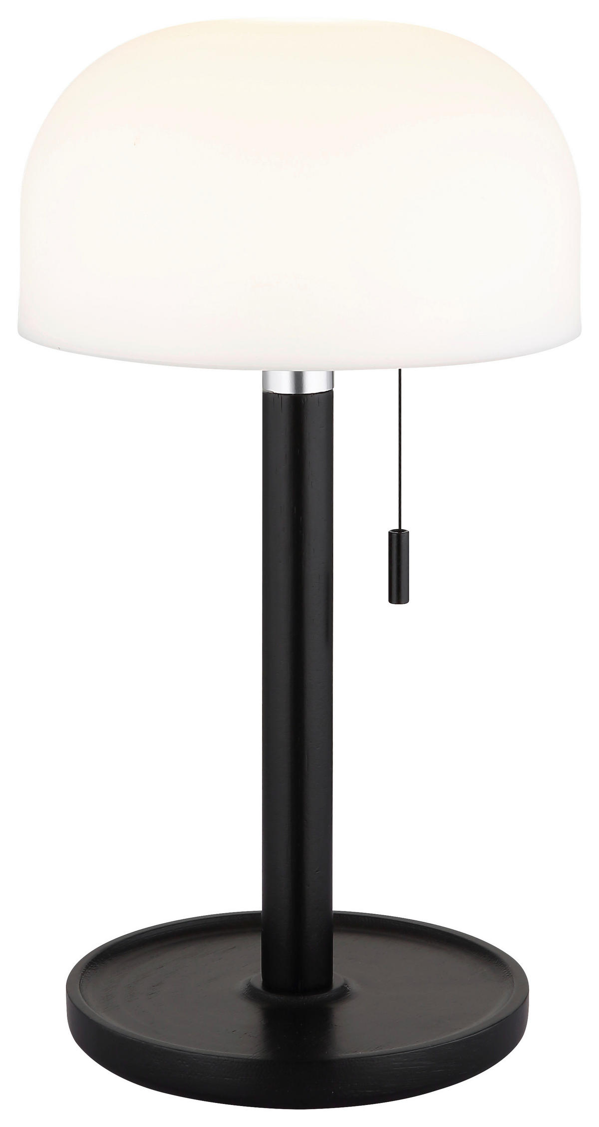 GLOBO LED-Tischleuchte NORMAN 21016S Opal weiß mattschwarz Bambus Kunststoff H/D: ca. 28x15 cm 1 Brennstellen NORMAN - weiß/Opal (15,00/28,00cm) - GLOBO