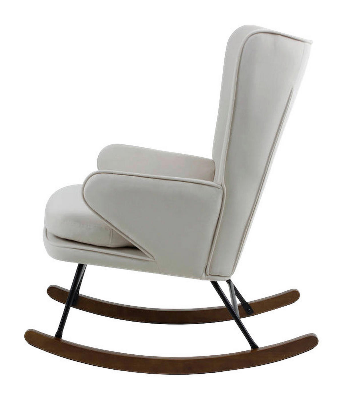 Schaukelstuhl Melorie 100 beige B/H/T: ca. 86x95x65 cm Melorie 100 - beige/schwarz (86,00/95,00/65,00cm) - 360 Living