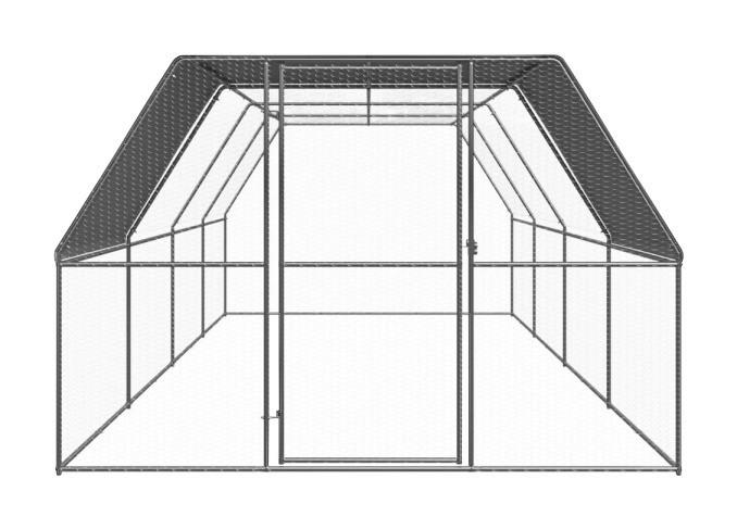 vidaXL Hühnerkäfig Hühnerkäfig - silber (300,00/3,00/200,00cm) - vidaXL