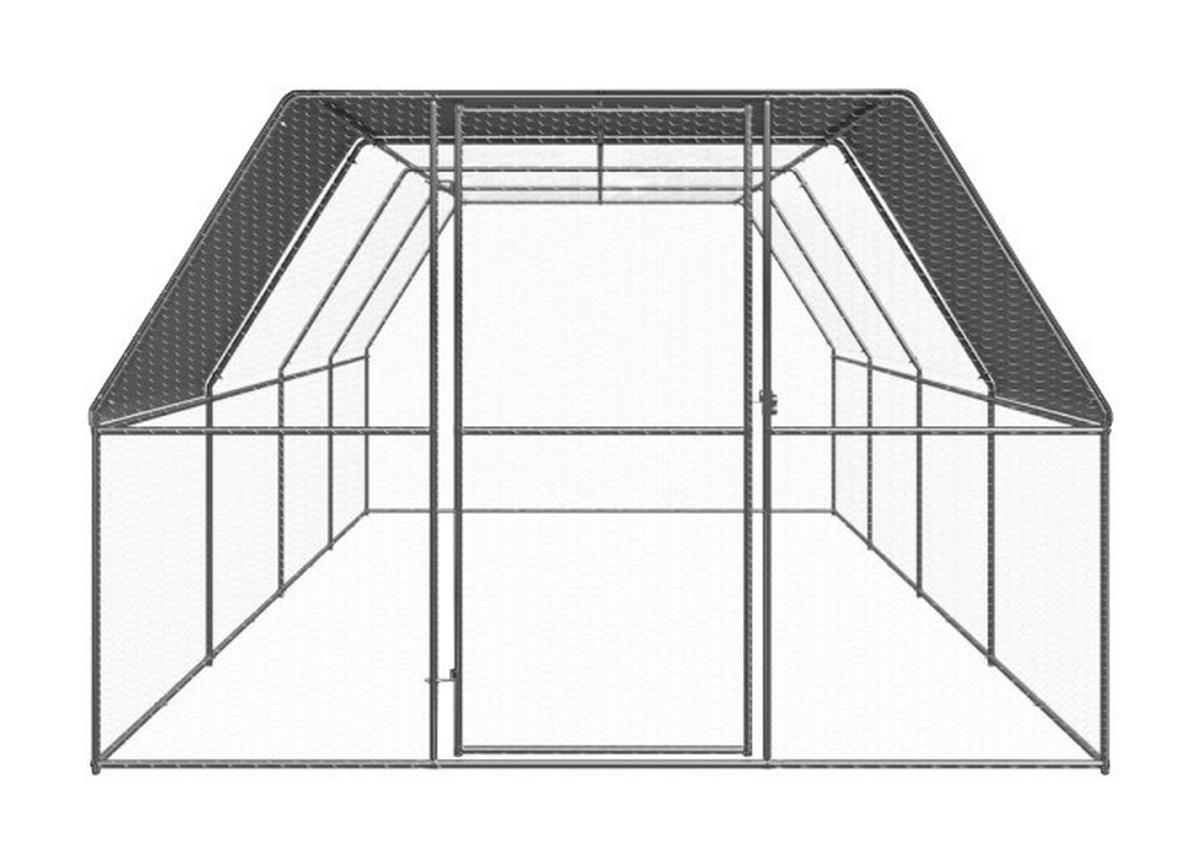 vidaXL Hühnerkäfig Hühnerkäfig - silber (300,00/3,00/200,00cm) - vidaXL