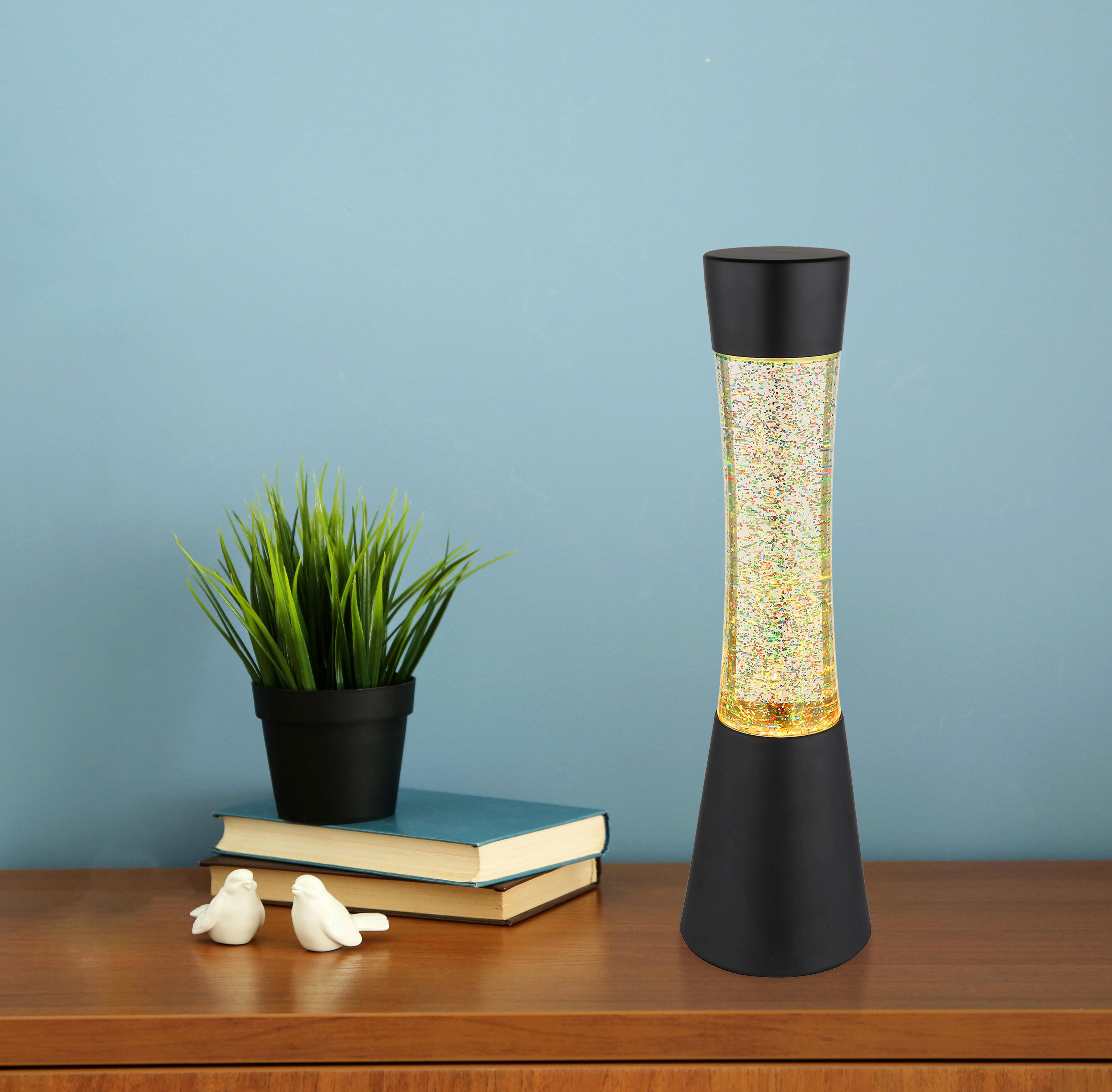 Thumbnail - GLOBO LED-Tischleuchte schwarz klar PVC Glas H/D: ca. 39,3x11,2 cm 1 Brennstellen