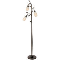 Nowa Stehleuchte 40800323 rostfarbig weiß Glas Metall H: ca. 160 cm E14 3 Brennstellen VENEZIA - rostfarbig/weiß (160,00cm) - Nowa