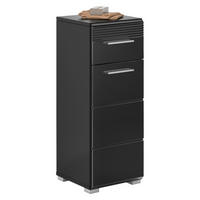 Badhochschrank LINUS schwarz schwarz Hochglanz B/H/T: ca. 30x80x31 cm LINUS - schwarz (30,00/80,00/31,00cm) - xonox.home