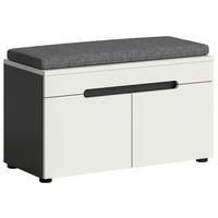 Sitzbank Canu basaltgrau Nachbildung weiß B/H/T: ca. 80x45x37 cm Canu - weiß/basaltgrau (80,00/45,00/37,00cm) - xonox.home