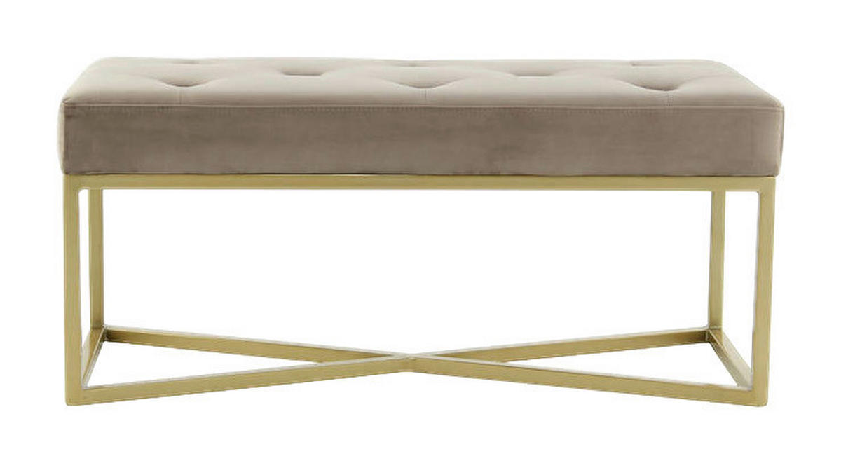 Sitzbank Diaz 101 taupe B/H/T: ca. 40x40x90 cm Diaz 101 - gold/taupe (40,00/40,00/90,00cm) - 360 Living