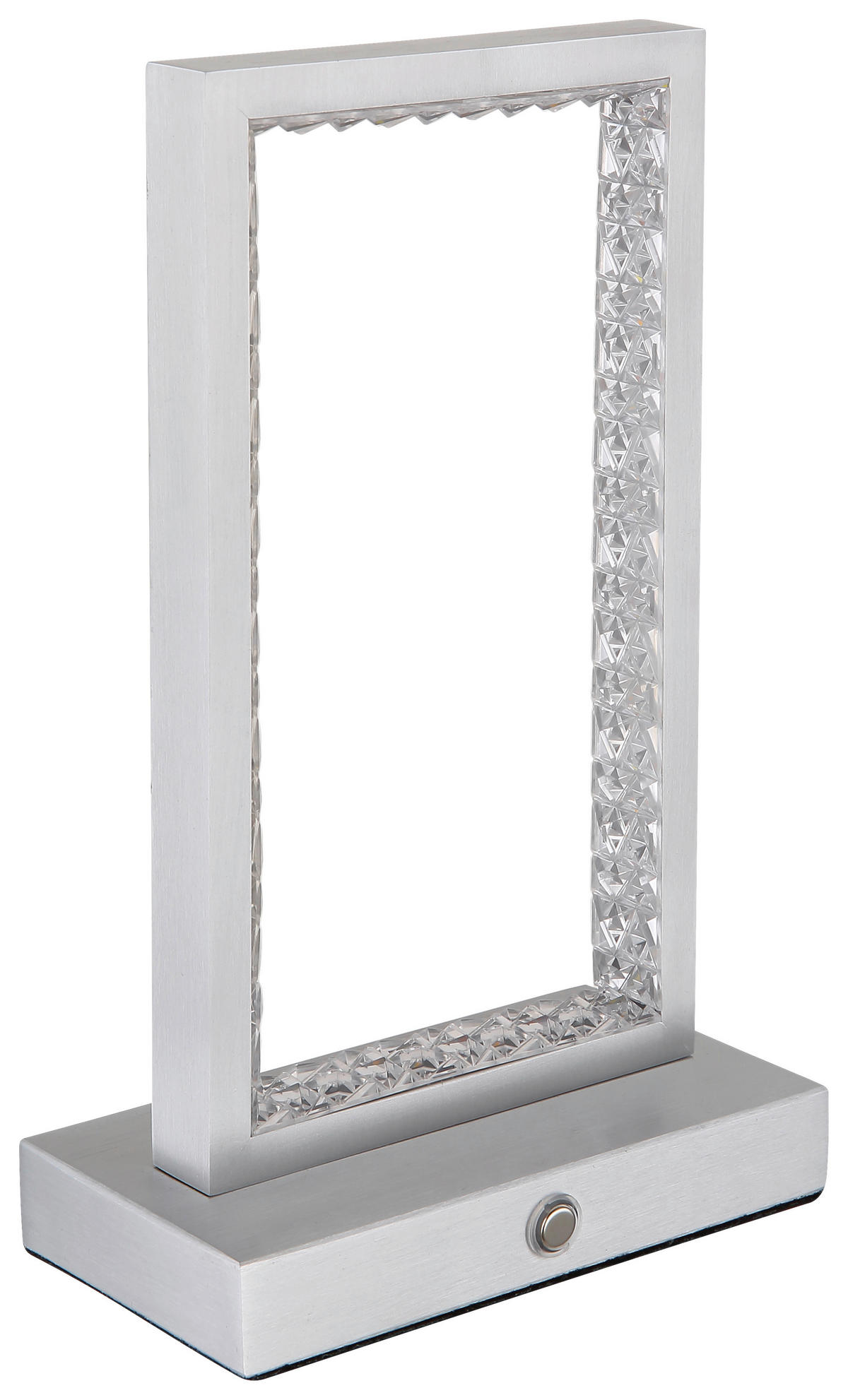 GLOBO LED-Tischleuchte silber transparent Aluminium Acryl B/H/T: ca. 7,5x23x14 cm SAMEGA - transparent/silber (7,50/23,00/14,00cm) - GLOBO