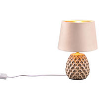Reality Tischleuchte R51531044 Ariana beige Keramik Samt H/D: ca. 27x18 cm E14 1 Brennstellen Ariana - beige (18,00/27,00cm) - Reality