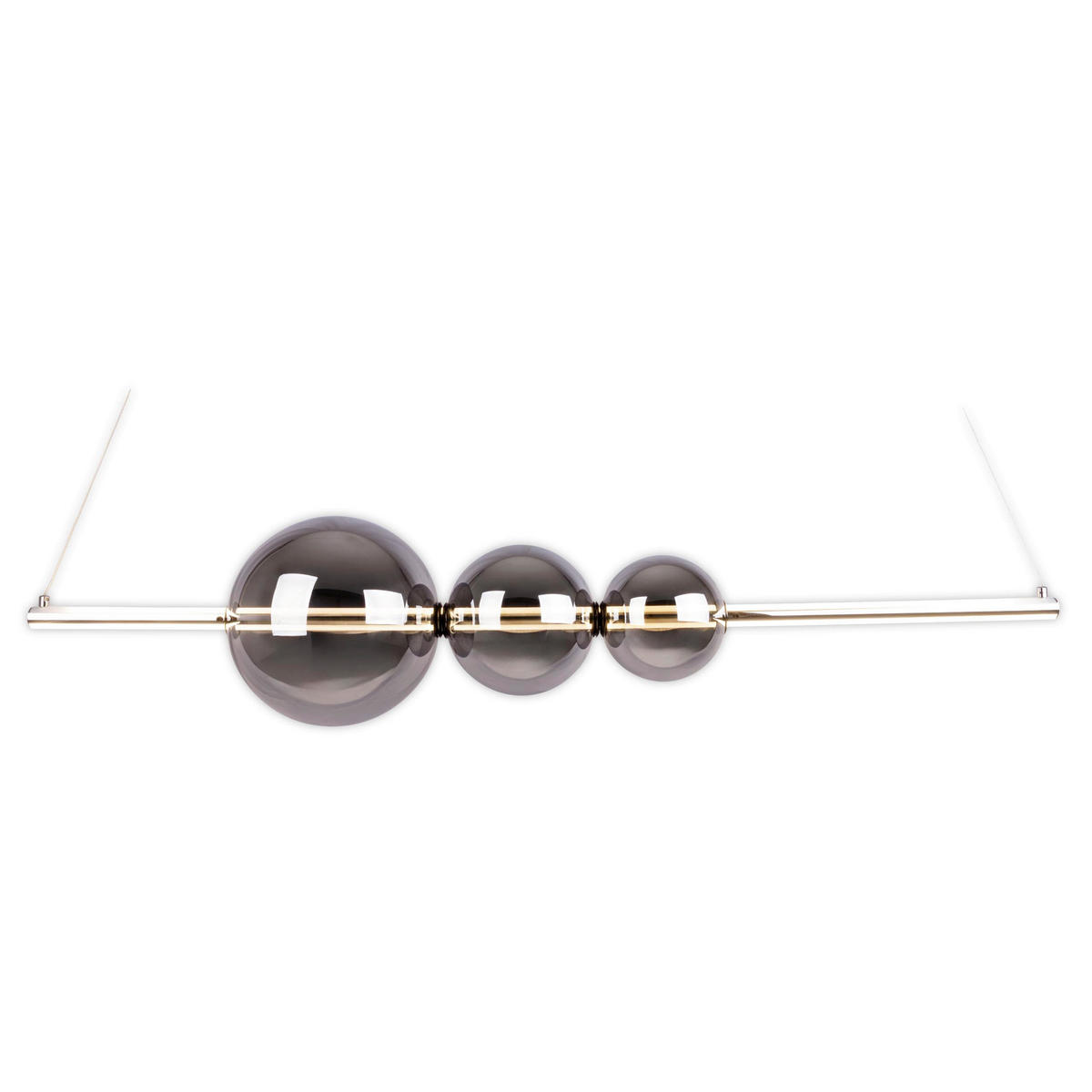 Näve Leuchten LED-Pendelleuchte Chrom Glas Metall B/H/T: ca. 125,3x150x25 cm NOVA - Chrom (125,30/150,00/25,00cm) - Näve Leuchten