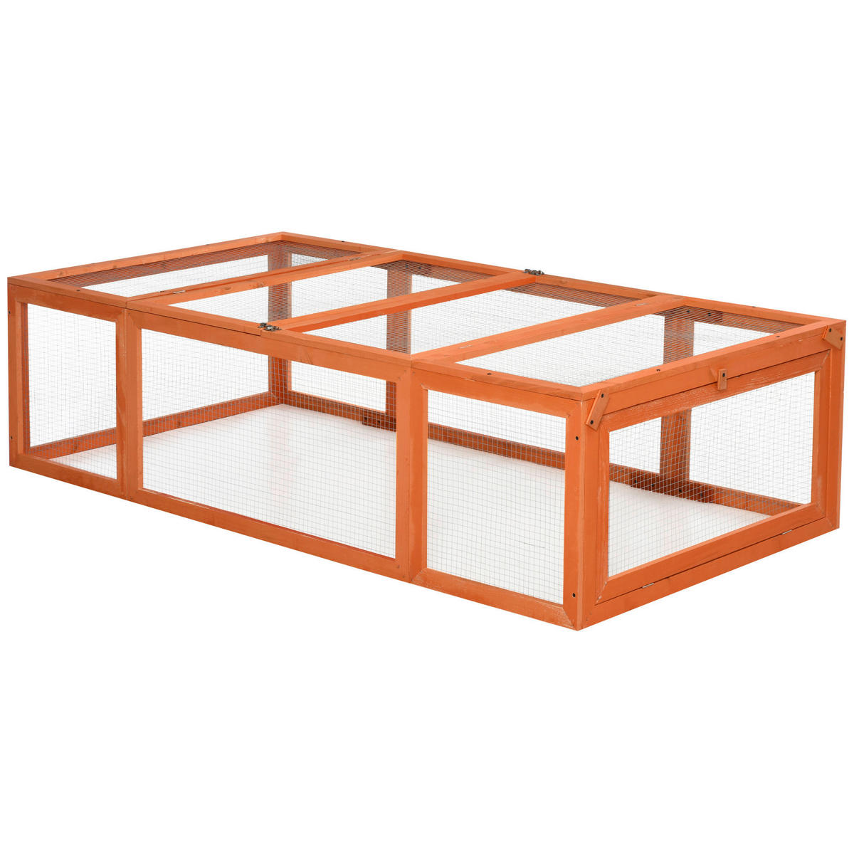 PawHut Stall orange Holz B/H/L: ca. 90x180x48 cm Kleintierstall - orange (48,00/90,00/180,00cm) - PawHut