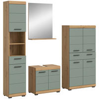 Badezimmer-Set Scout Eiche Artisan Nachbildung salbei Nachbildung B/H/T: ca. 186x191x34 cm Scout - Eiche/salbei (186,00/191,00/34,00cm) - xonox.home