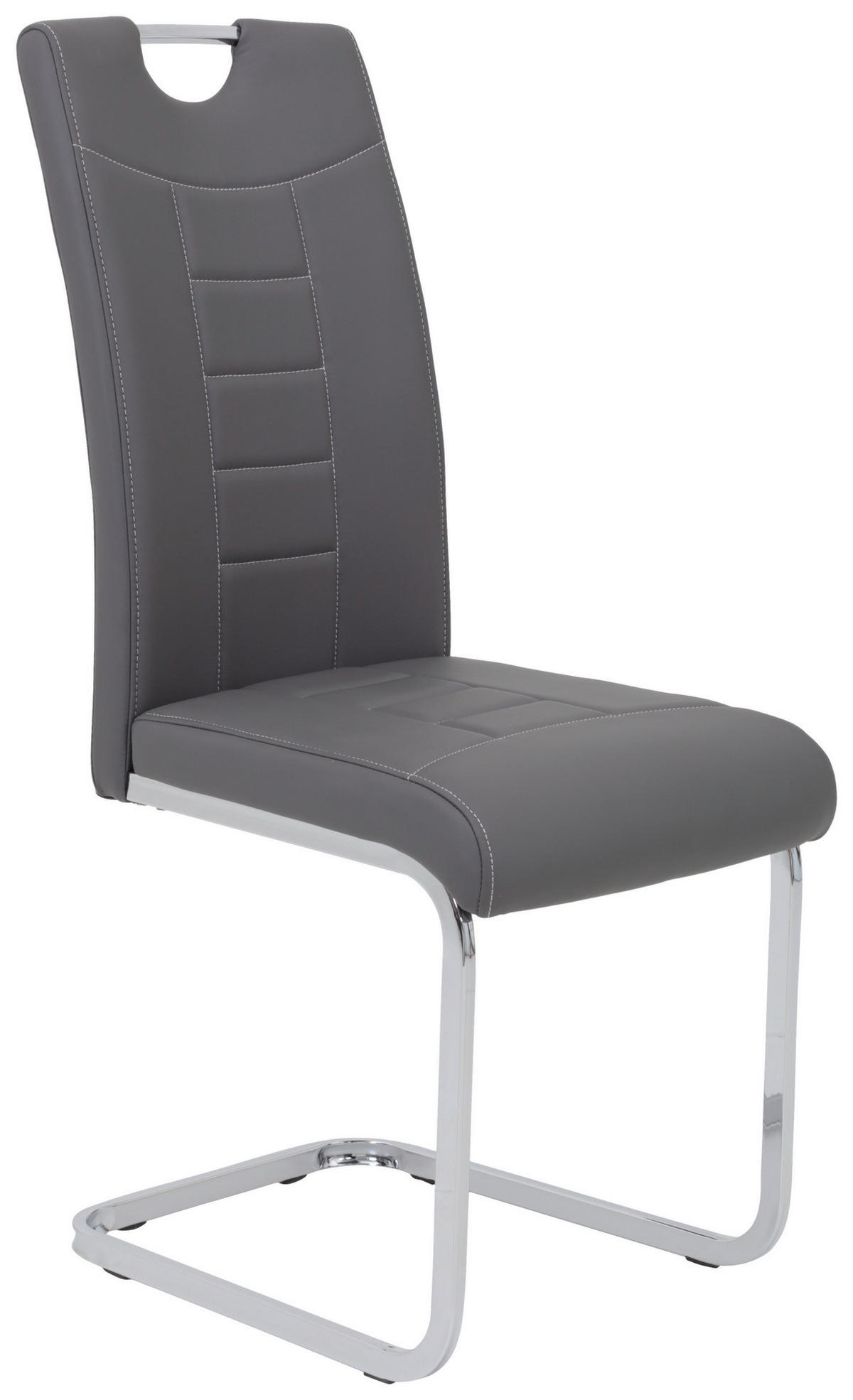 Schwingstuhl Ruby 4er Set grau Kunstleder B/H/T: ca. 44x103x60 cm Ruby 4er Set - grau (44,00/103,00/60,00cm) - Hela