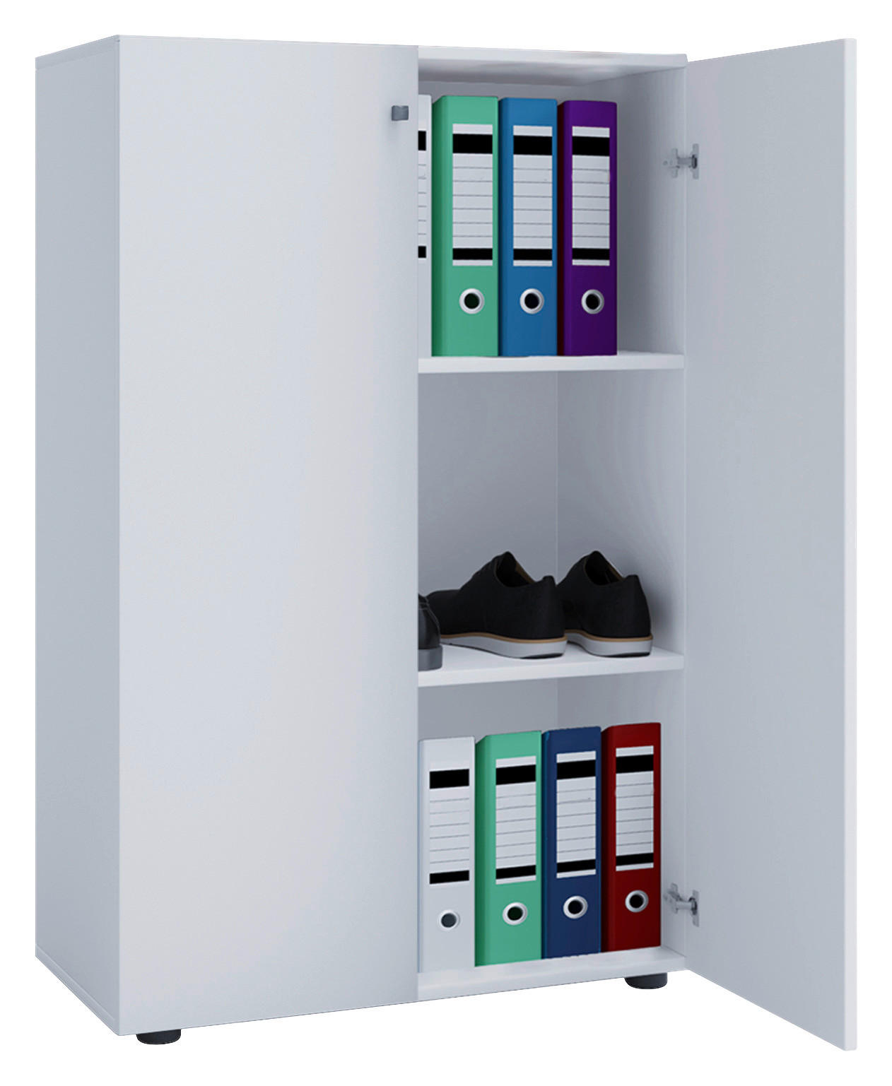 Büroschrank Lona XL weiß B/H/T: ca. 70x110x39 cm Lona XL - weiß (70,00/110,00/39,00cm) - VCM Möbel