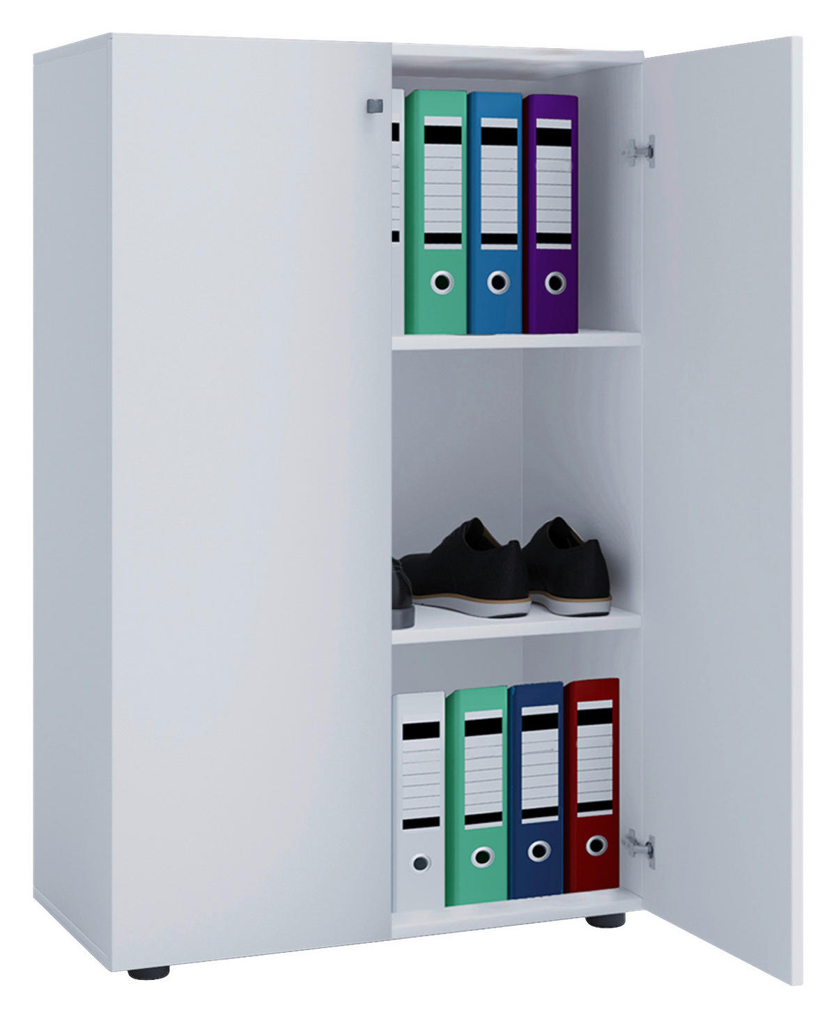 Büroschrank Lona XL weiß B/H/T: ca. 70x110x39 cm Lona XL - weiß (70,00/110,00/39,00cm) - VCM Möbel