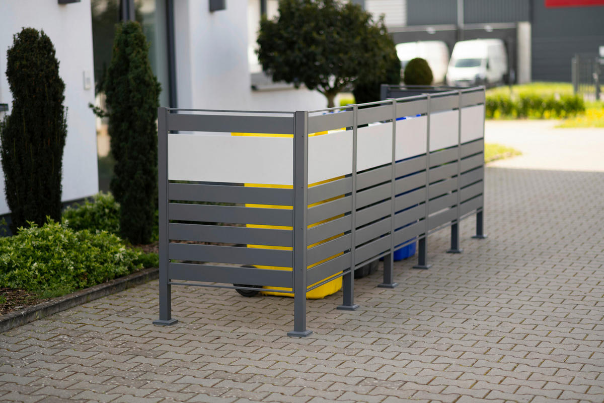 Westmann MülltonnenverkleidungBox Planum Box Planum - anthrazit/silber (90,00/410,00/120,00cm) - Westmann