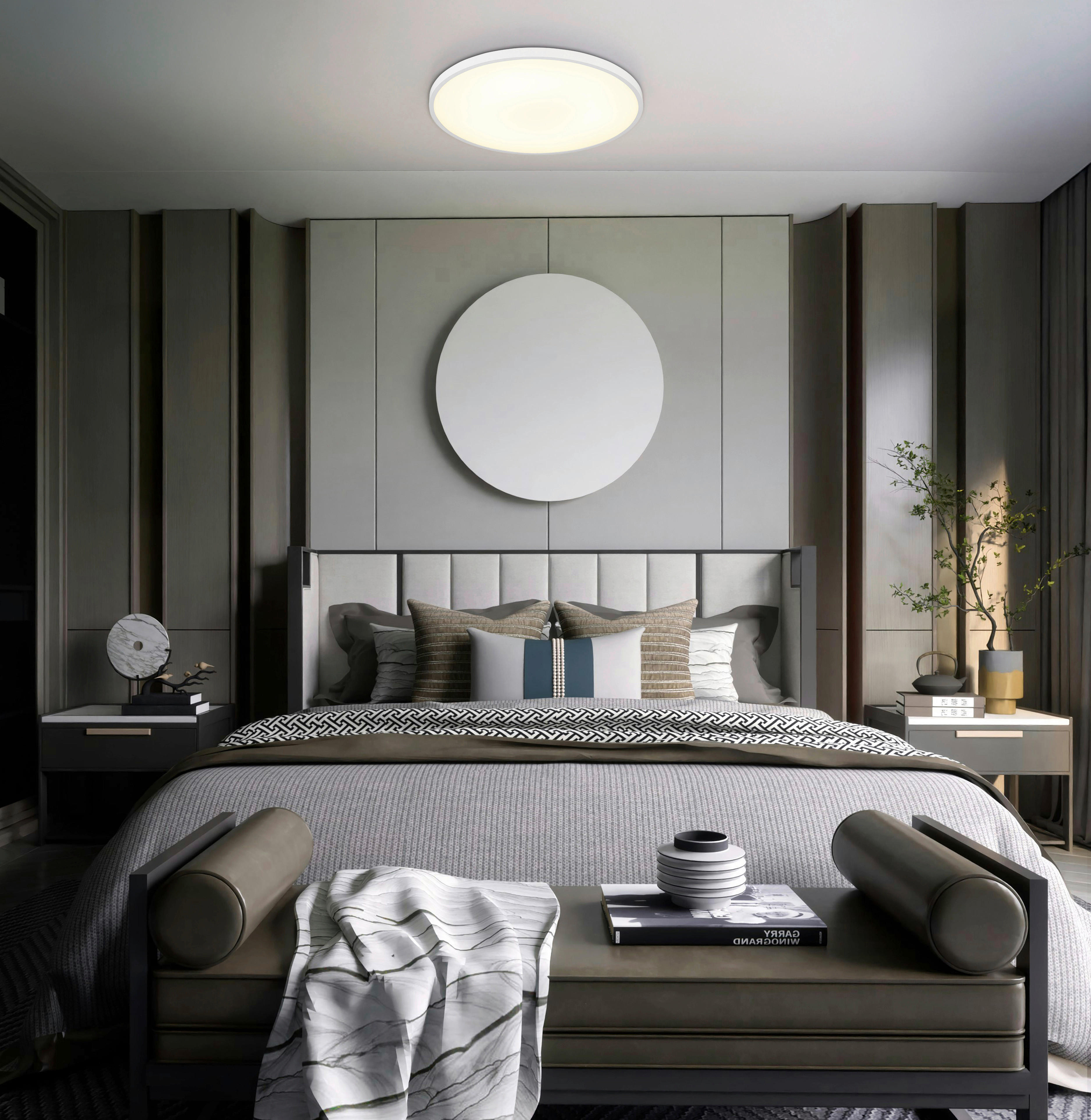 Thumbnail - GLOBO Deckenleuchte weiß Opal Kunststoff H/D: ca. 4x40 cm 1 Brennstellen