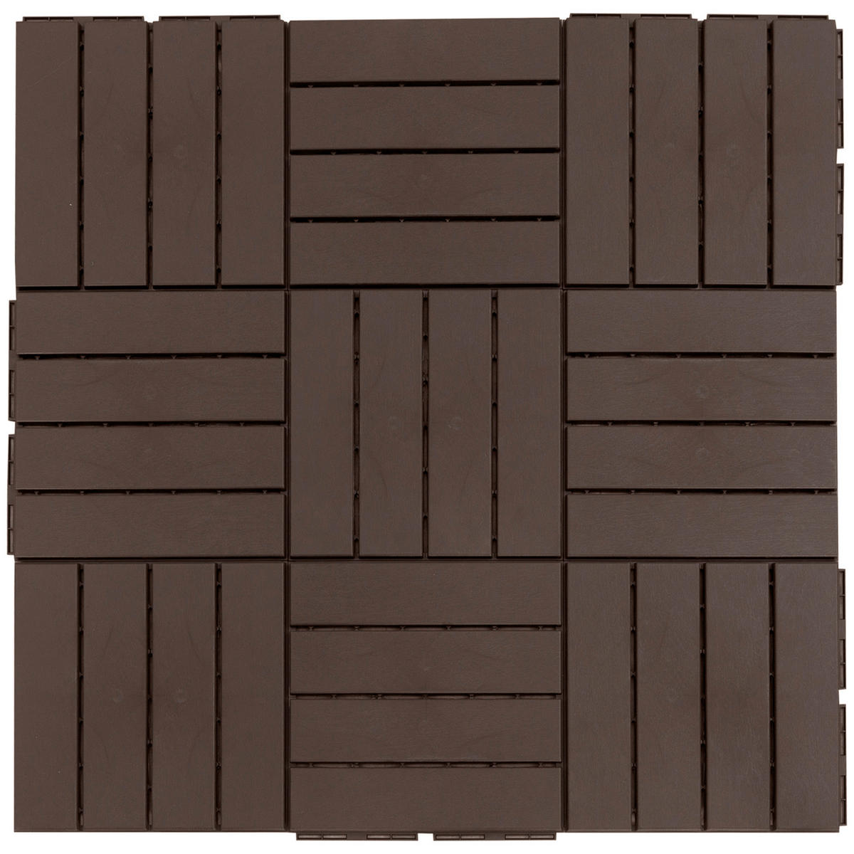 Outsunny Terrassenfliese braun B/L: ca. 30x30 cm Terrassenfliese - braun (30,00/30,00/2,00cm) - Outsunny