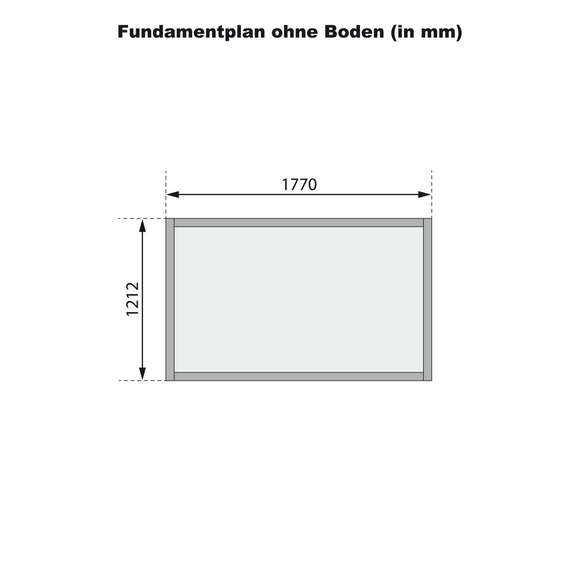 Karibu Gartenhaus Tito 1 natur B/H/T: ca. 180x222x123 cm Tito 1 - natur (180,00/222,00/123,00cm) - Karibu