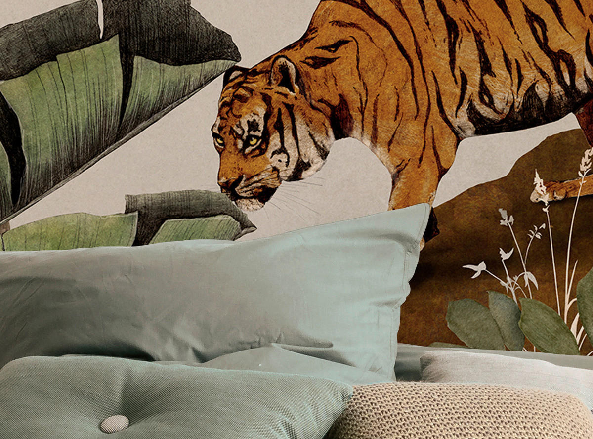 Komar Fototapete Tiger Jungle B/L: ca. 400x250 cm Tiger Jungle - (400,00/250,00cm) - Komar