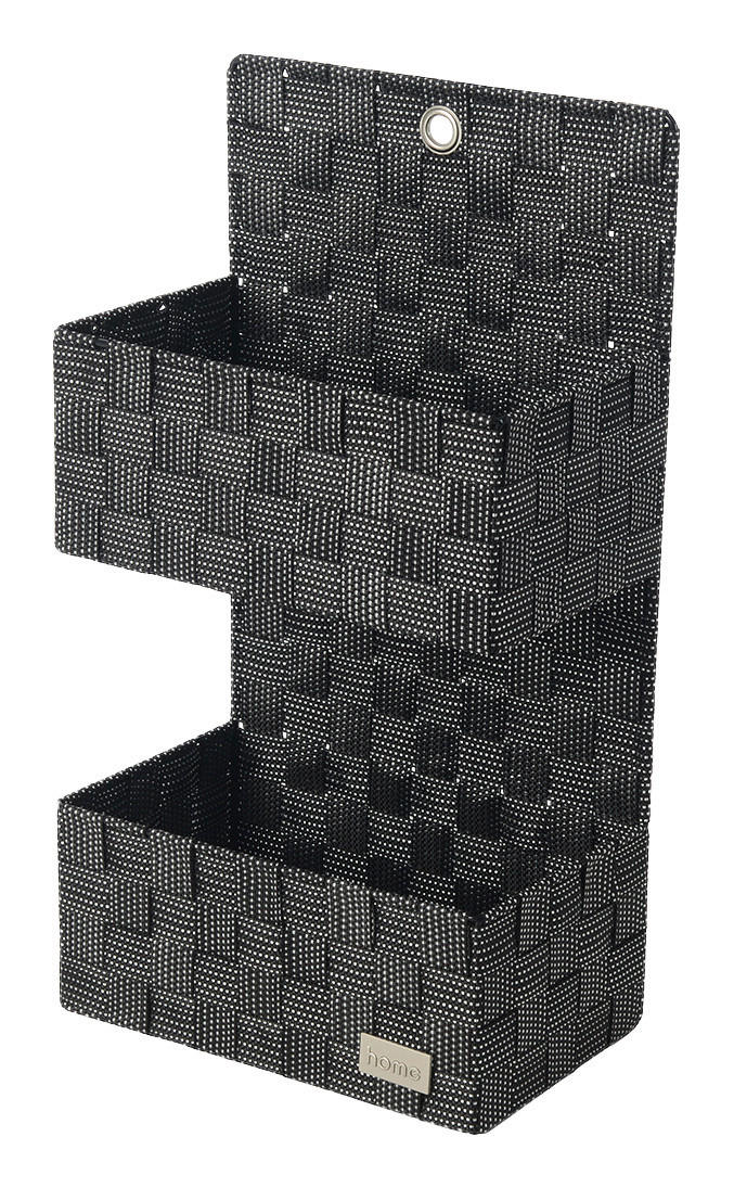 POCOline Korb Wandkorb schwarz/weiß - schwarz (25,00/46,00/15,00cm) - POCOline