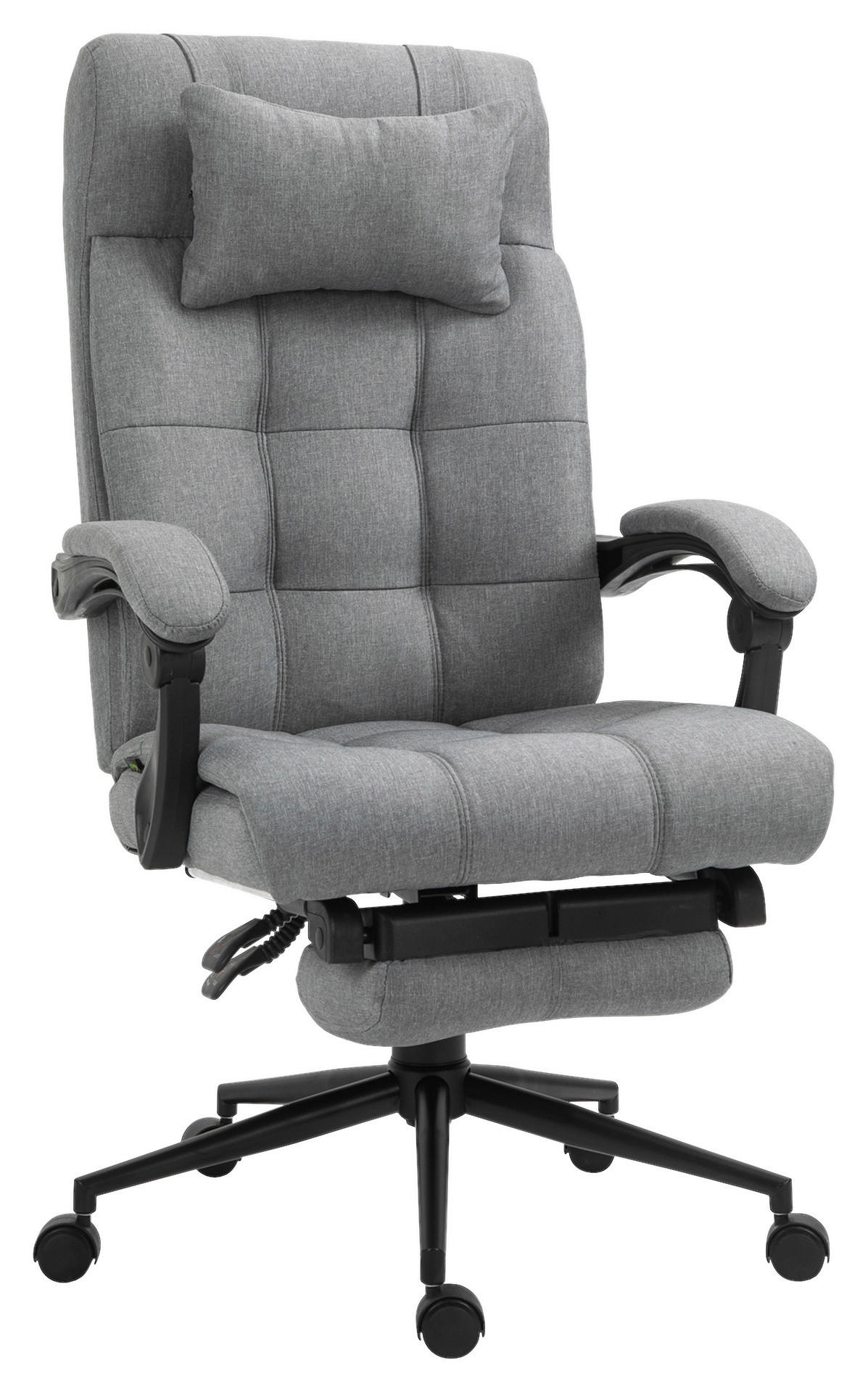 Drehstuhl 921-282GY hellgrau 921-282GY - hellgrau (66,00/116,00/70,00cm) - Vinsetto