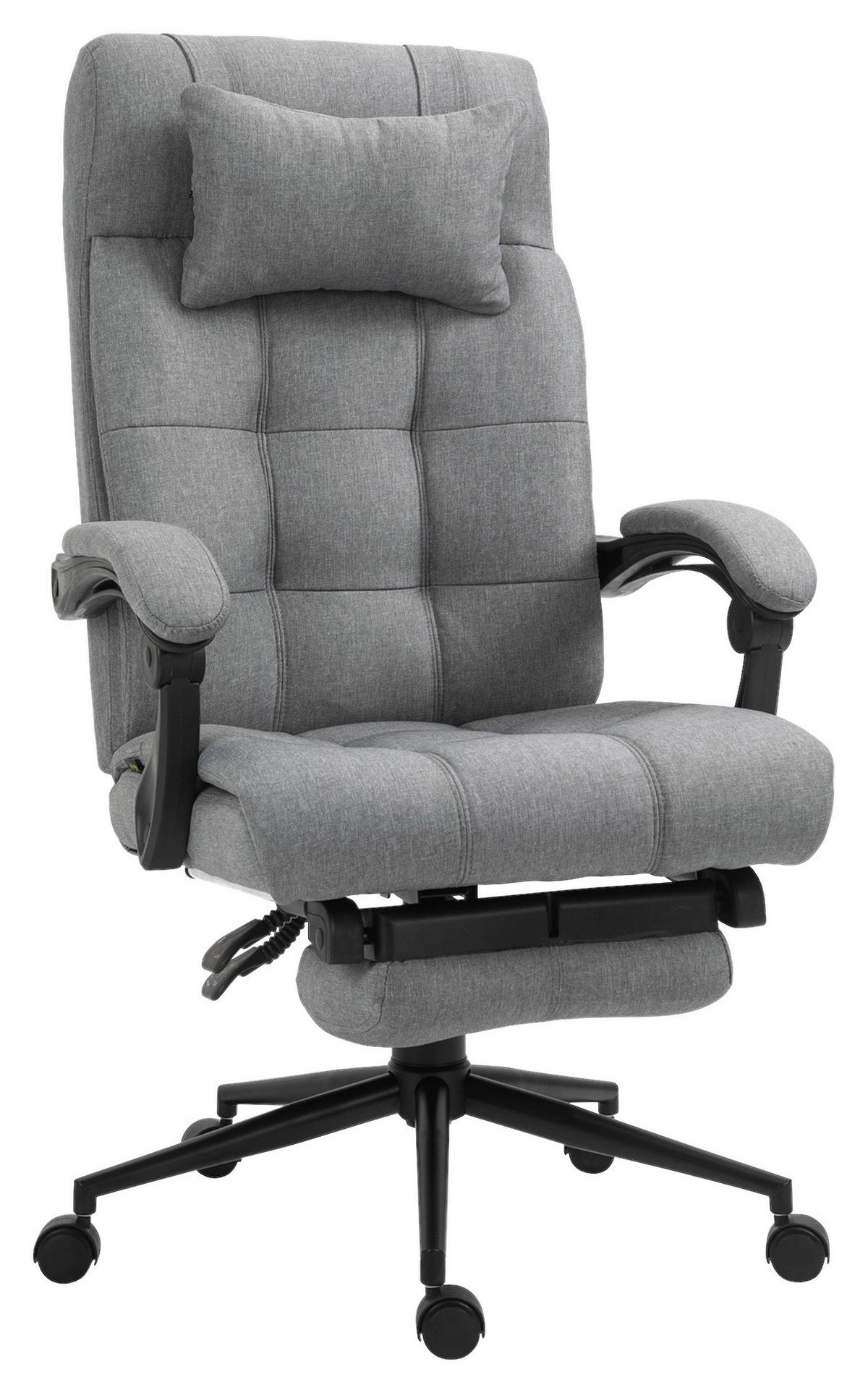 Drehstuhl 921-282GY hellgrau 921-282GY - hellgrau (66,00/116,00/70,00cm) - Vinsetto