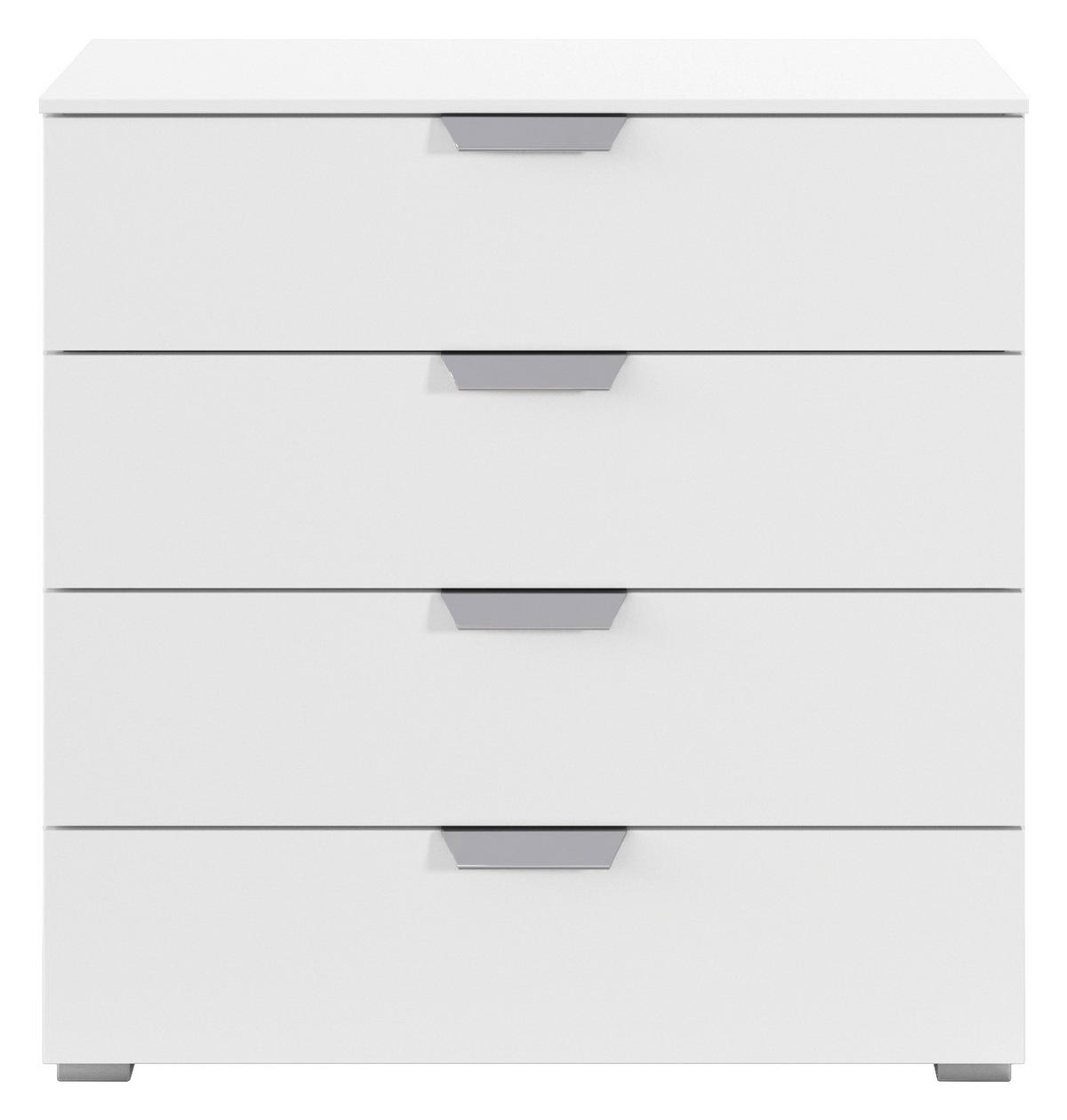 Kommode Aditio Alpinweiß B/H/T: ca. 80x81x42 cm Aditio - Alpinweiß/Alu (80,00/81,00/42,00cm)