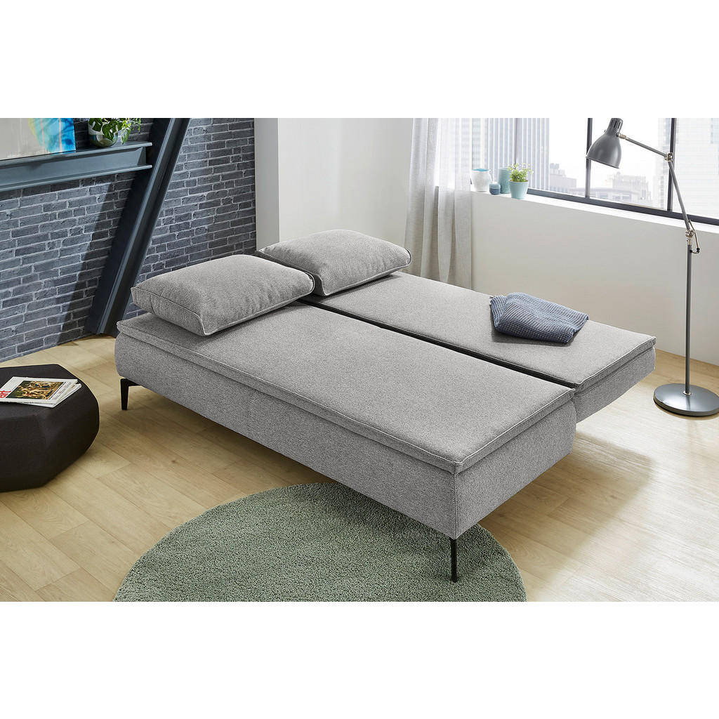 Thumbnail - Dauerschlafsofa hellgrau B/H/T: ca. 203x93x100 cm