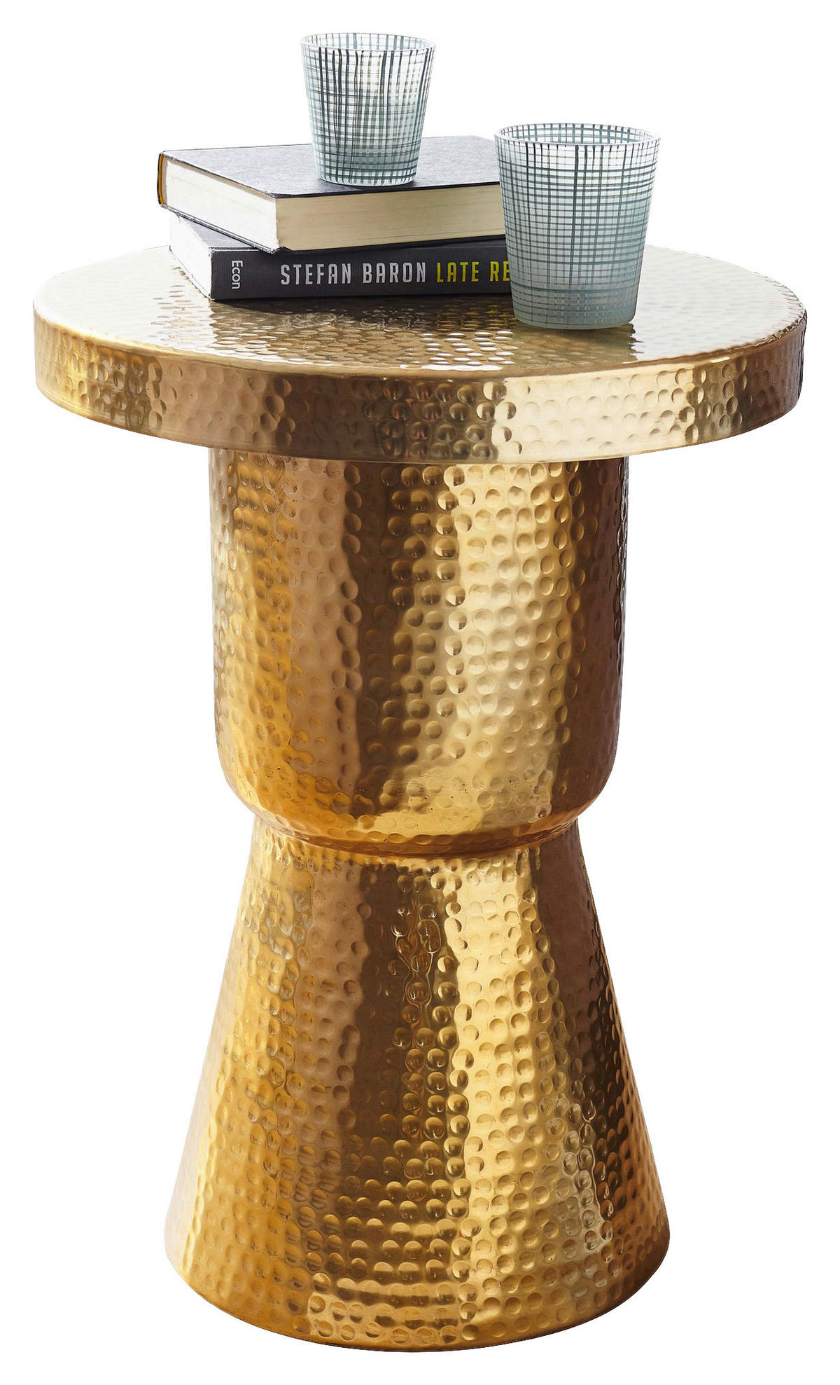 Beistelltisch gold Aluminium B/H/T: ca. 43x59x43 cm Beistelltisch - gold (43,00/59,00/43,00cm) - Wohnling