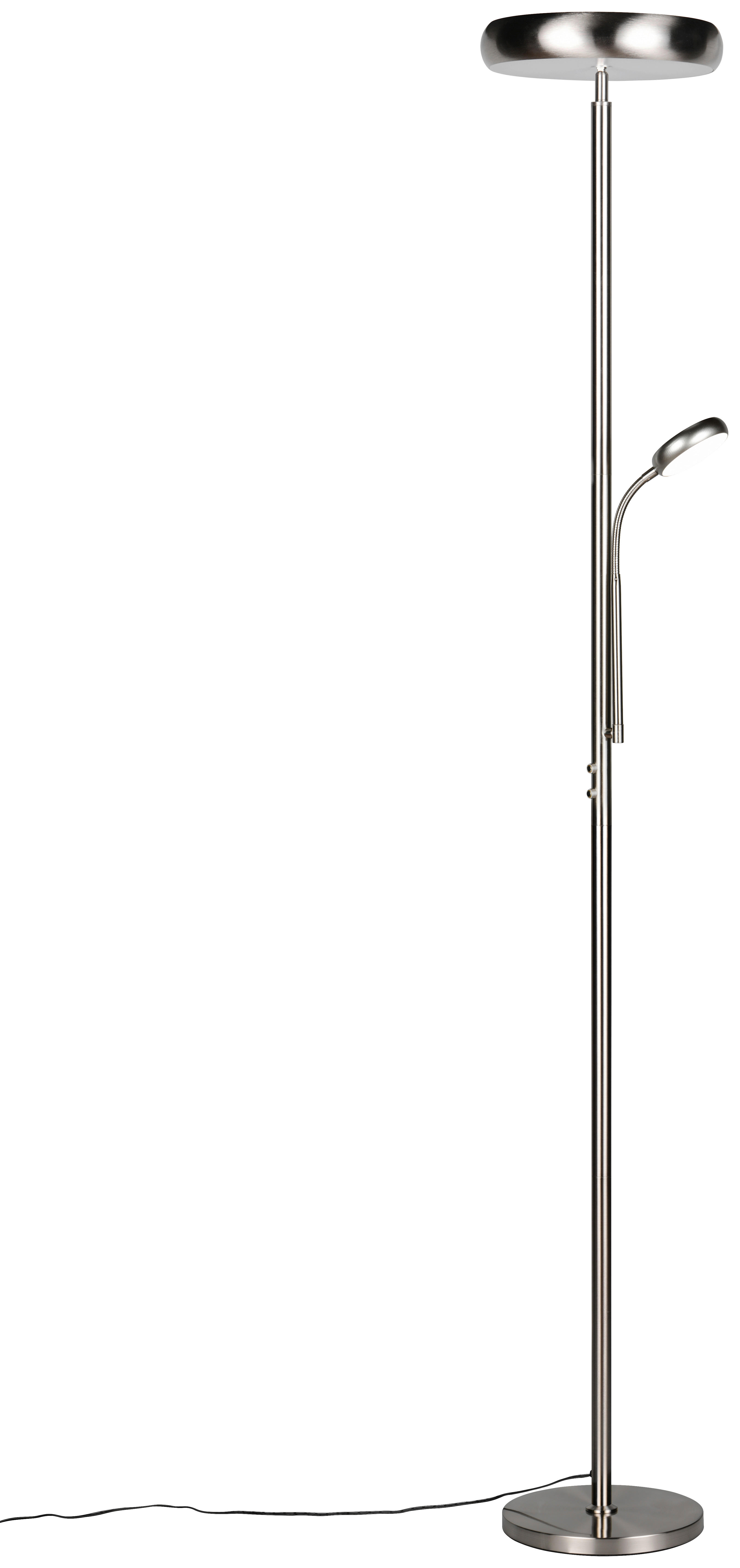 Reality LED Stehleuchte Palermo nickel matt Metall H: ca. 183 cm 1 Brennstellen Palermo - nickel matt (183,00cm) - Reality