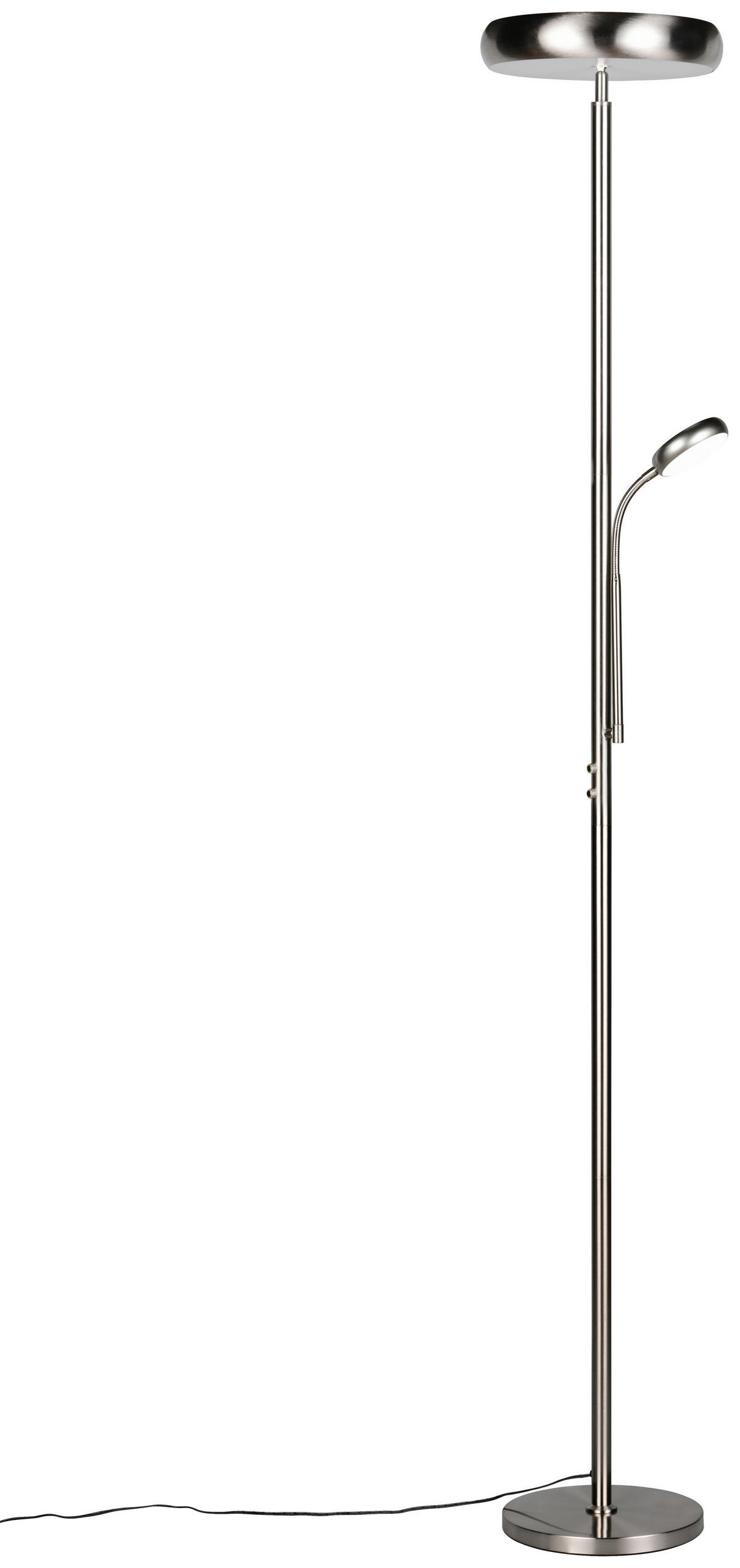 Reality LED Stehleuchte Palermo nickel matt Metall H: ca. 183 cm 1 Brennstellen Palermo - nickel matt (183,00cm) - Reality