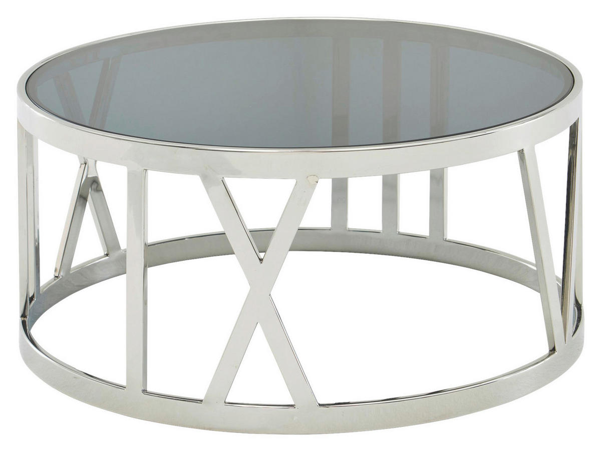 Couchtisch silber B/H/T: ca. 60x30x60 cm Couchtisch - silber (60,00/30,00/60,00cm) - Wohnling