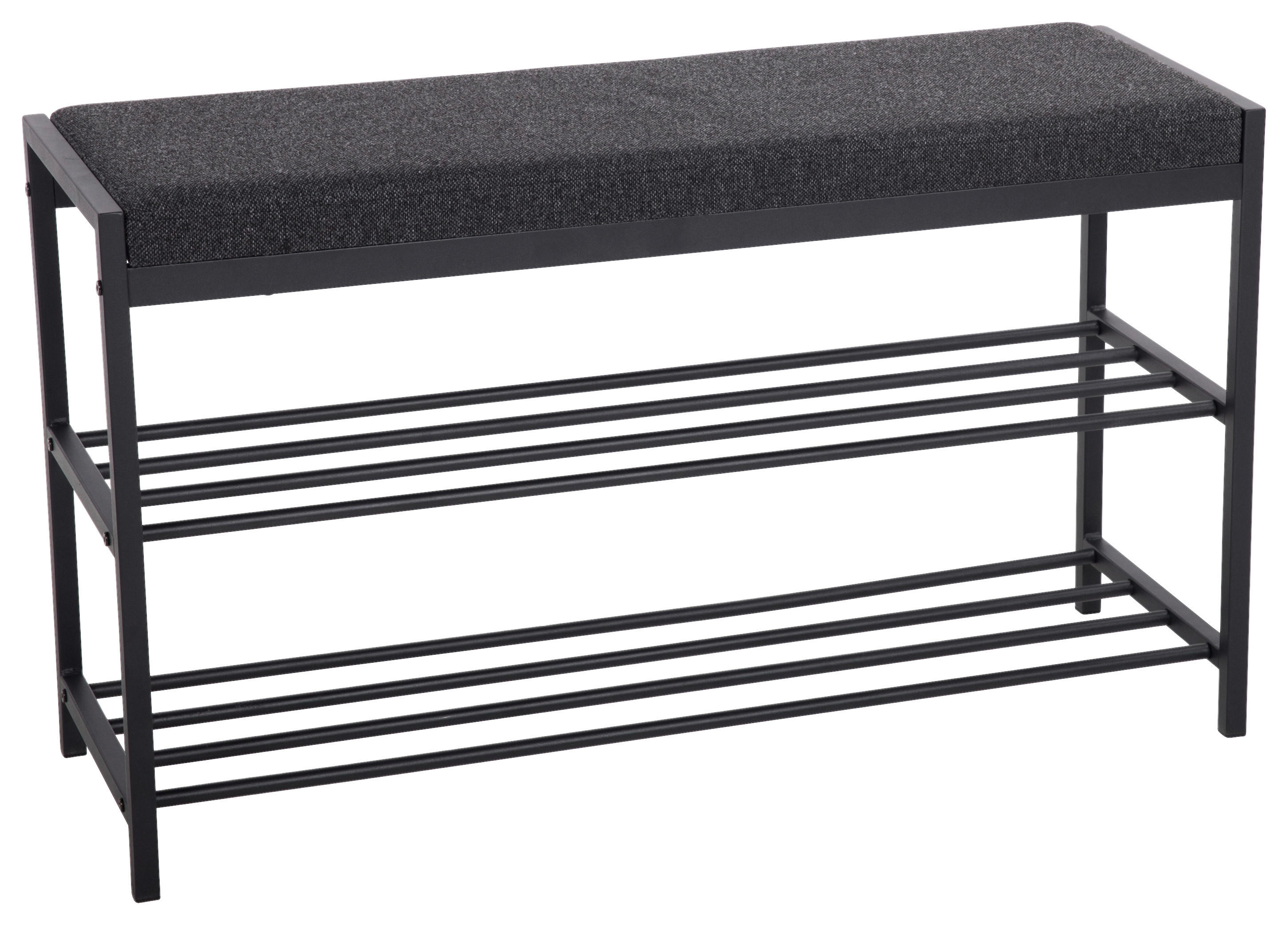 Schuhregal Janne schwarz Metall B/H/T: ca. 90x50x30 cm Janne - schwarz (90,00/50,00/30,00cm)