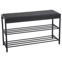 Schuhregal Janne schwarz Metall B/H/T: ca. 90x50x30 cm Janne - schwarz (90,00/50,00/30,00cm)